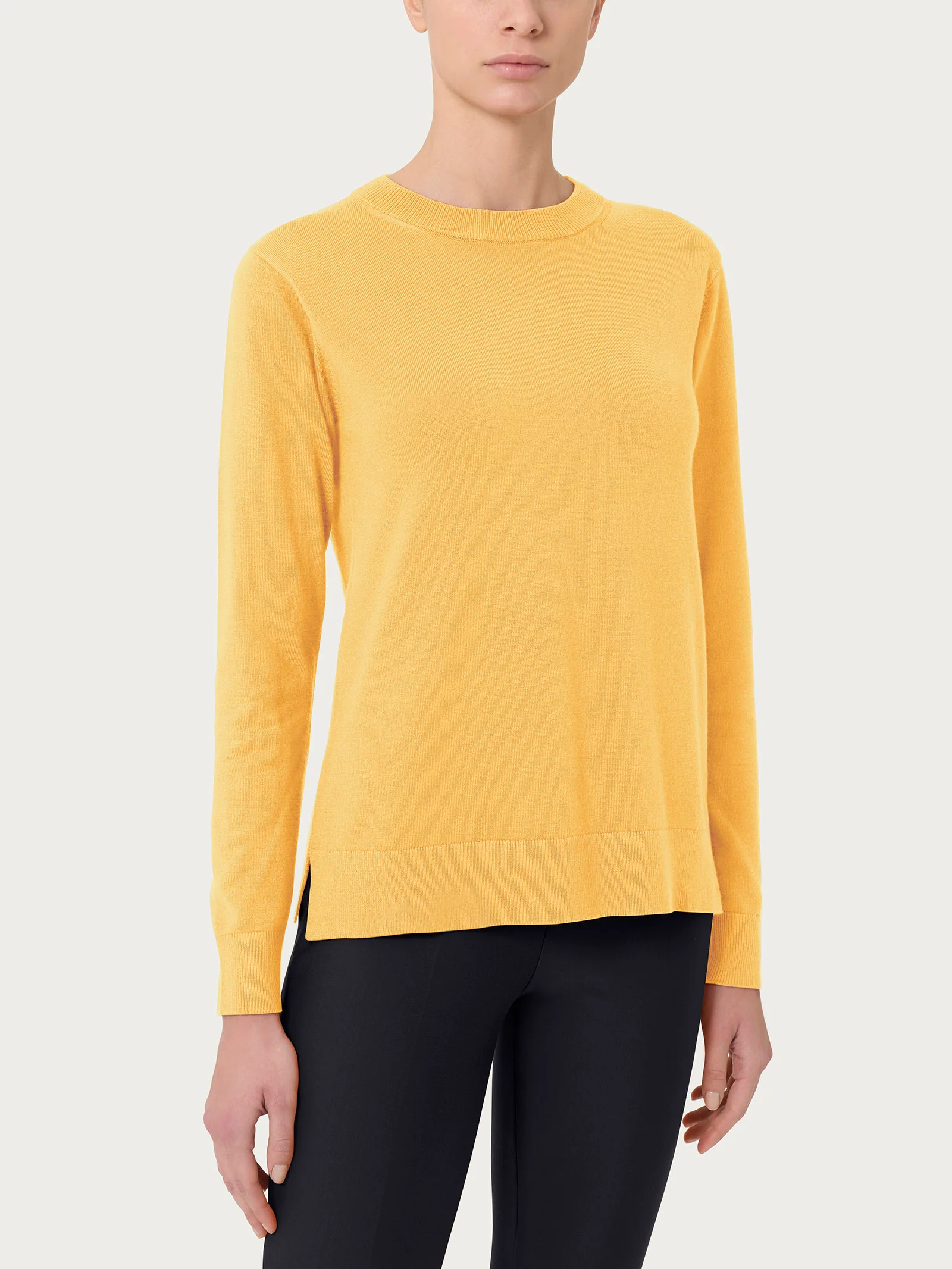 Maglia girocollo Four Seasons - Misted Yellow