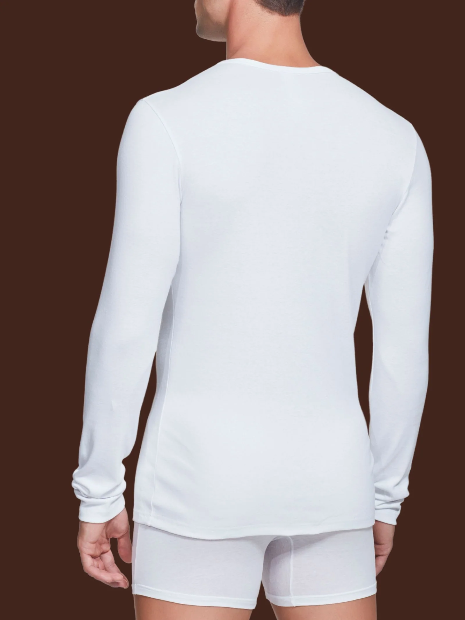 Maglia girocollo in caldo cotone - Argento Mel. - Image 5