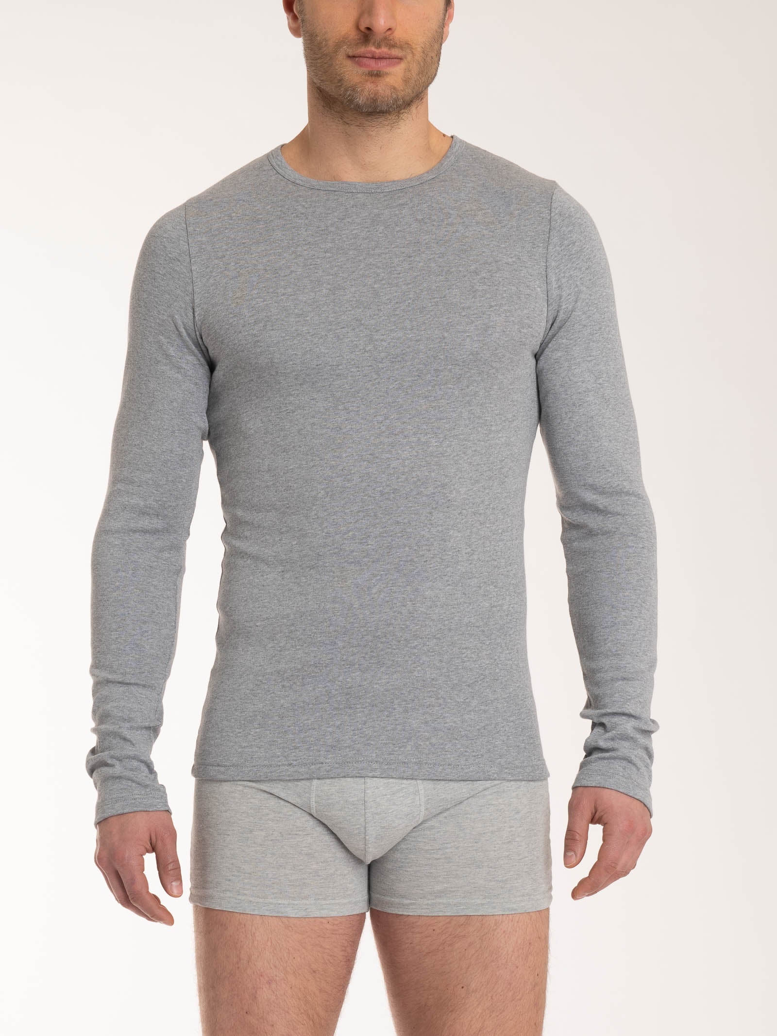 Maglia girocollo in caldo cotone - Vapore Mel. - Image 2