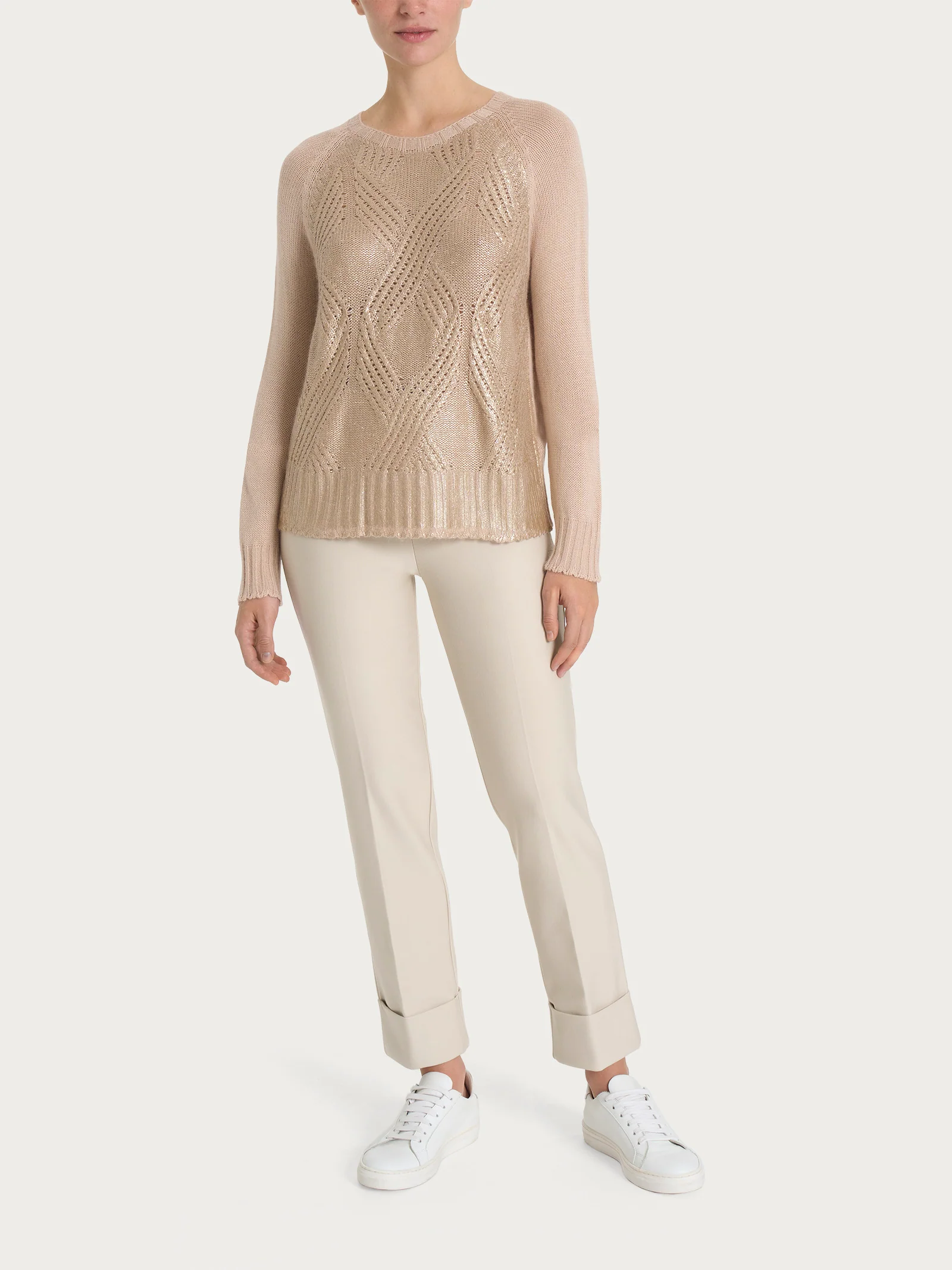 Maglia girocollo in misto angora - Nile Blue Mel. - Image 4