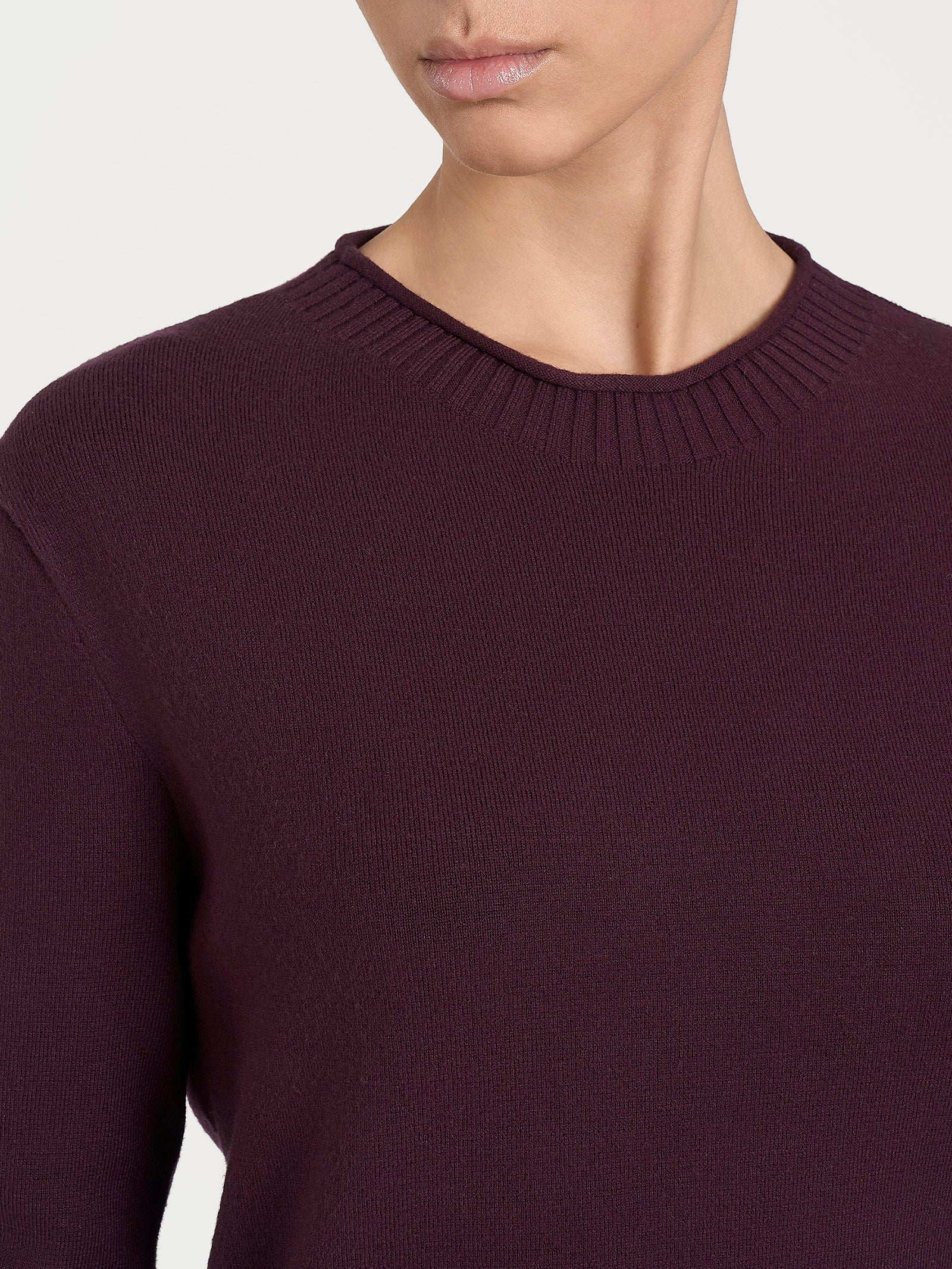 Maglia girocollo in Super Soft - Fig - Image 4