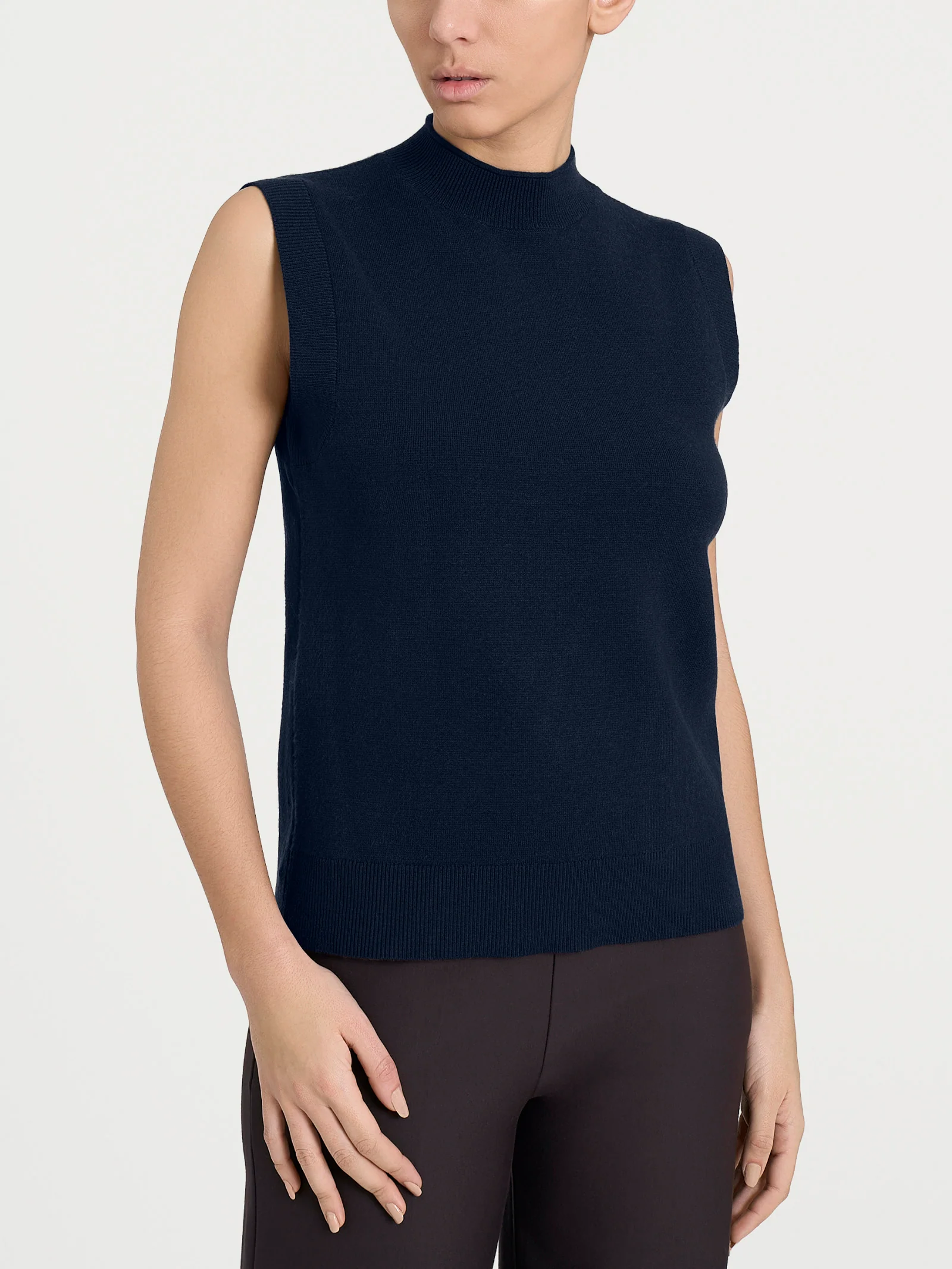 Maglia smanicata in Super Soft - Bleu