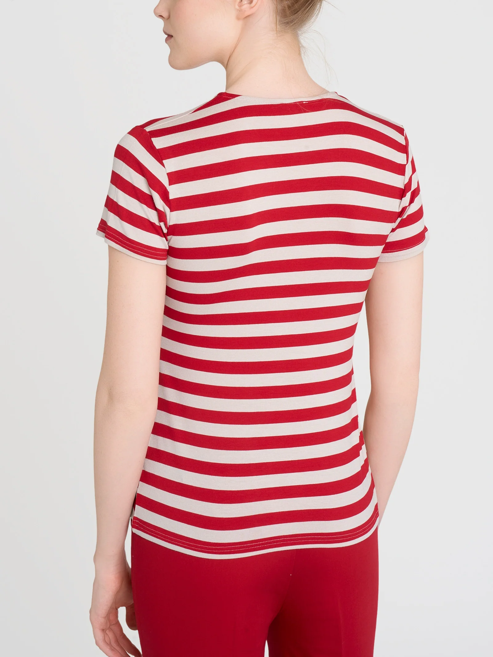 Maglietta con stripes e maniche corte in Viscosa Summer - Fant. Salsa Riga Pari - Image 2