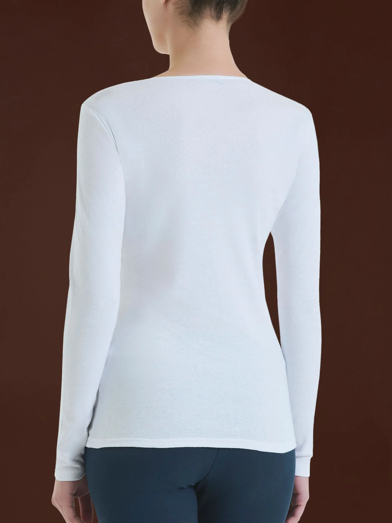 Maglietta girocollo in Thermo Cotton - Piombo Mel. - Image 3