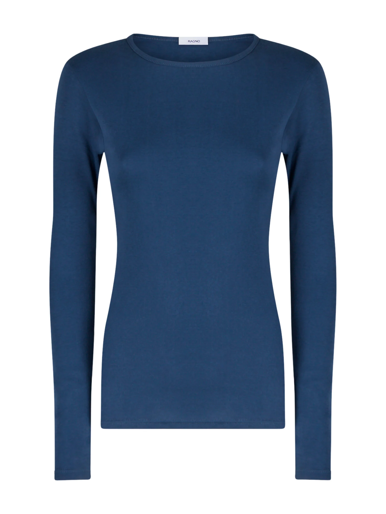 Maglietta girocollo in Thermo Cotton - Indaco