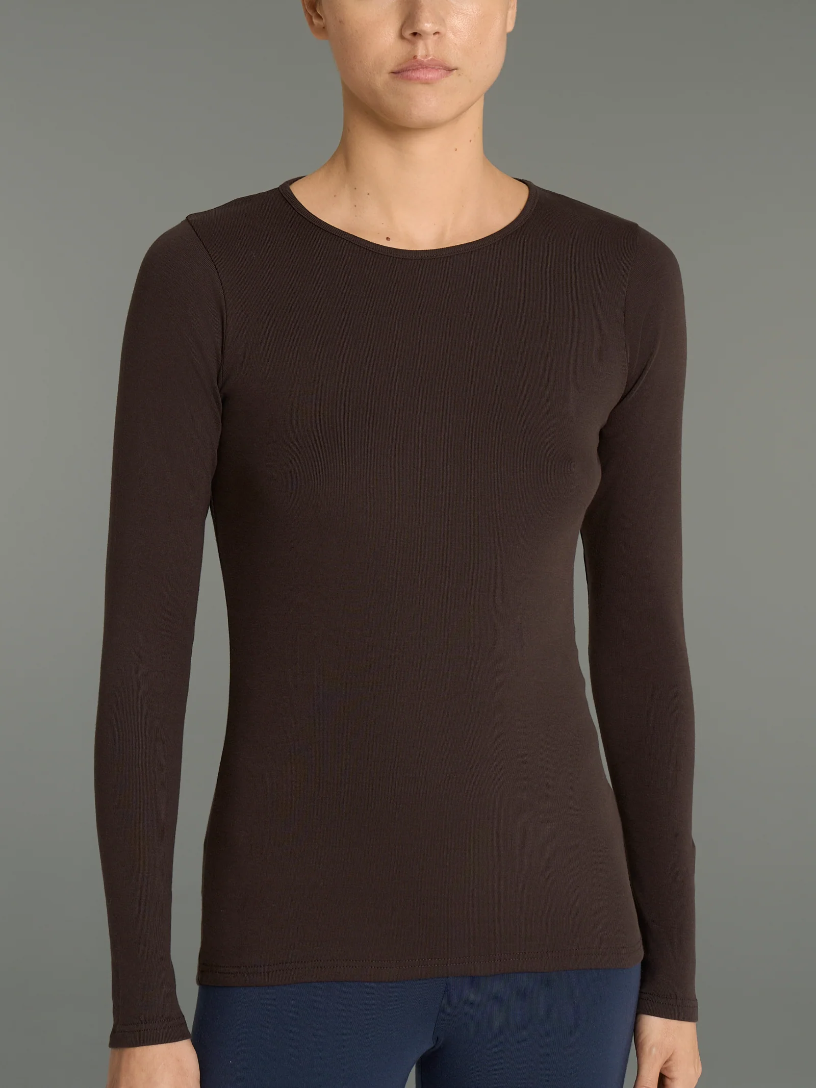 Maglietta girocollo in Thermo Cotton - Chocolate Torte