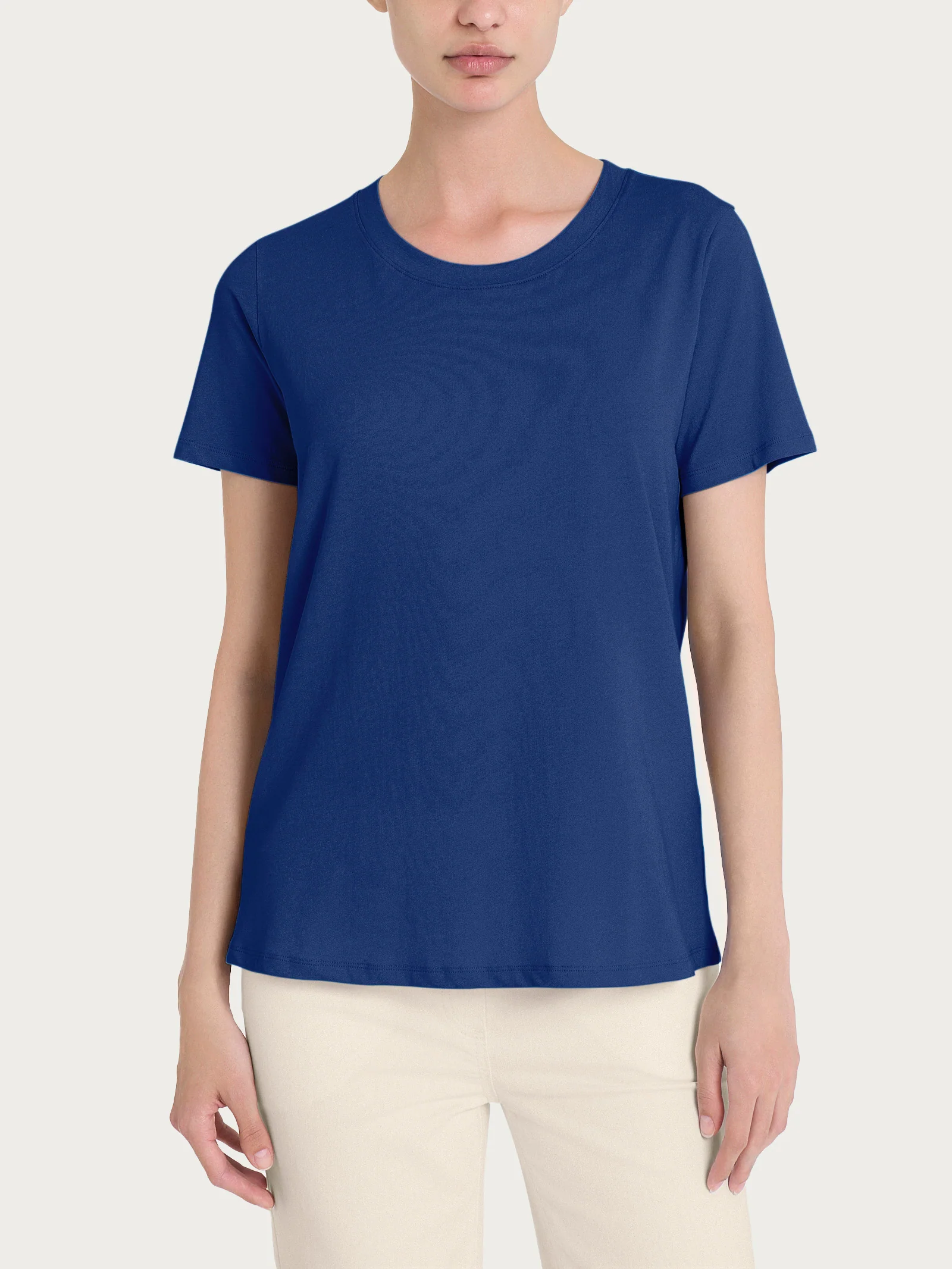 Maglietta tinta unita con manica corta in Ultralight - Blueberry