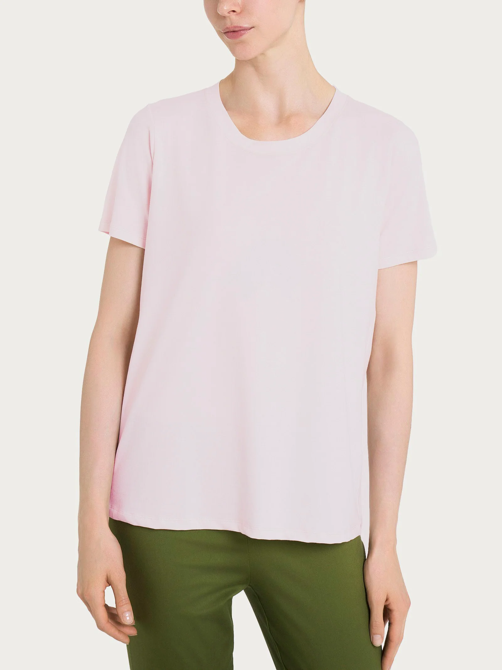 Maglietta tinta unita con manica corta in Ultralight - Pale Lilac