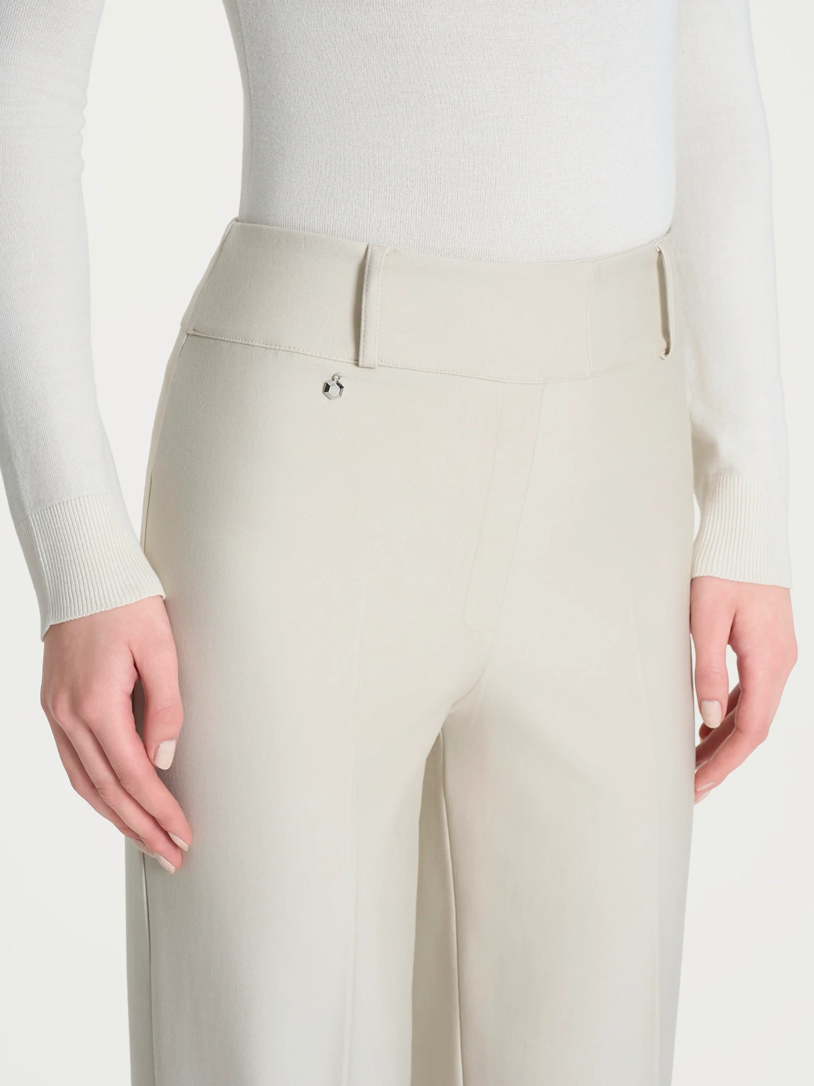 Pantalone a carota in Compact - Champignon - Image 3