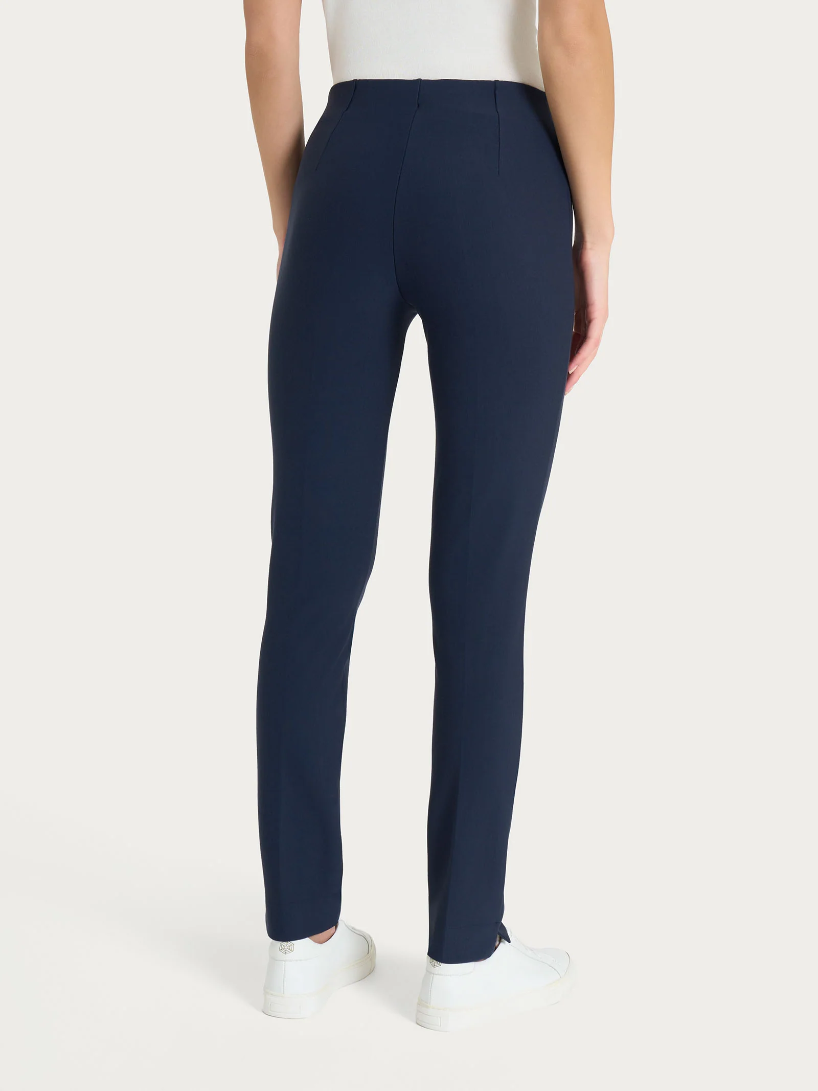 Pantalone a sigaretta con spacchetti in Compact - Persia - Image 2
