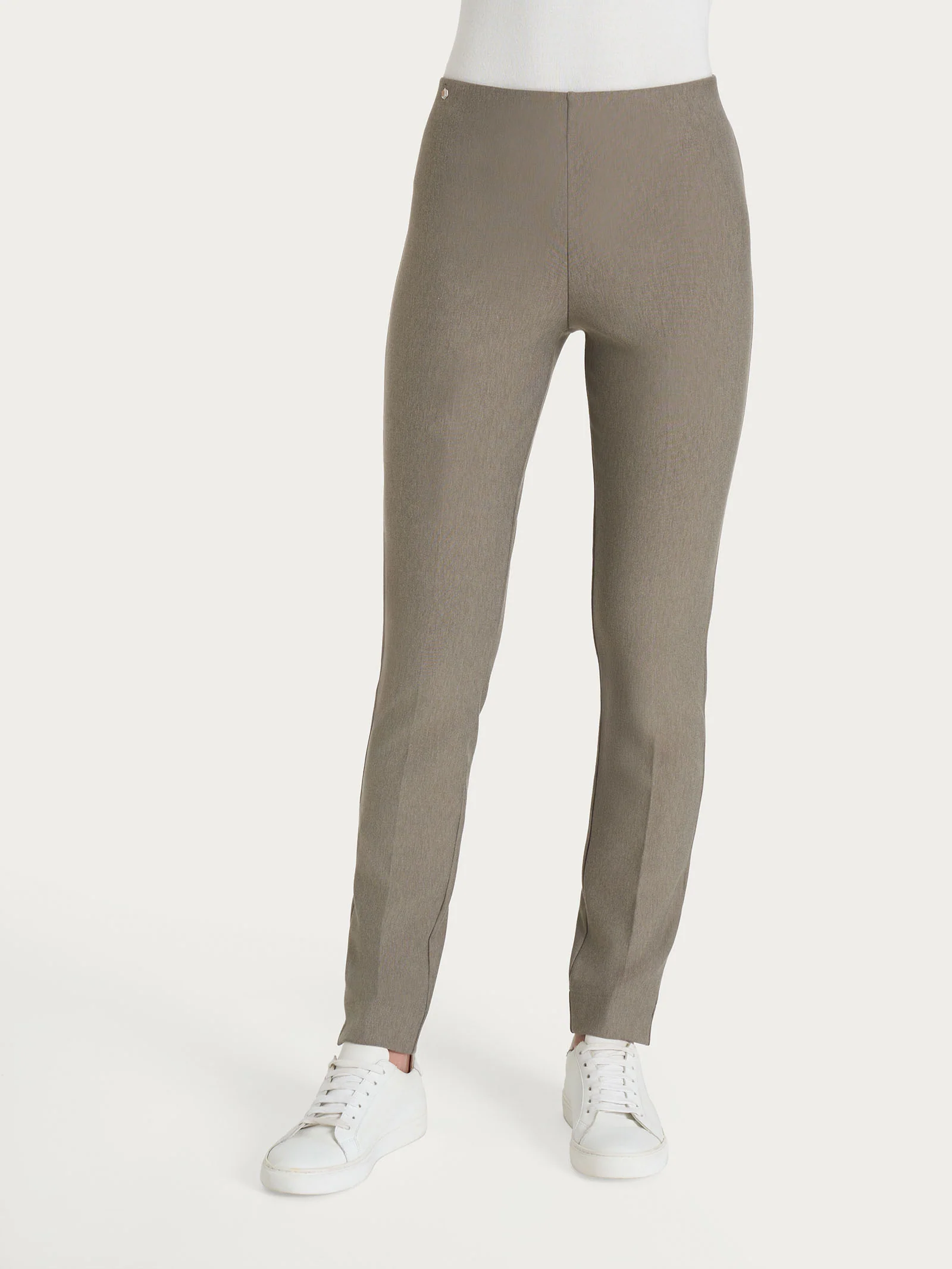 Pantalone a sigaretta con spacchetti in Compact - Glace' Mel.