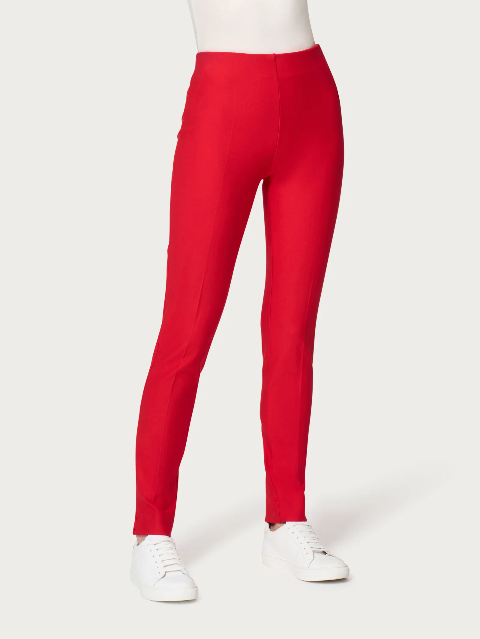 Pantalone a sigaretta con spacchetti in Compact - Salsa