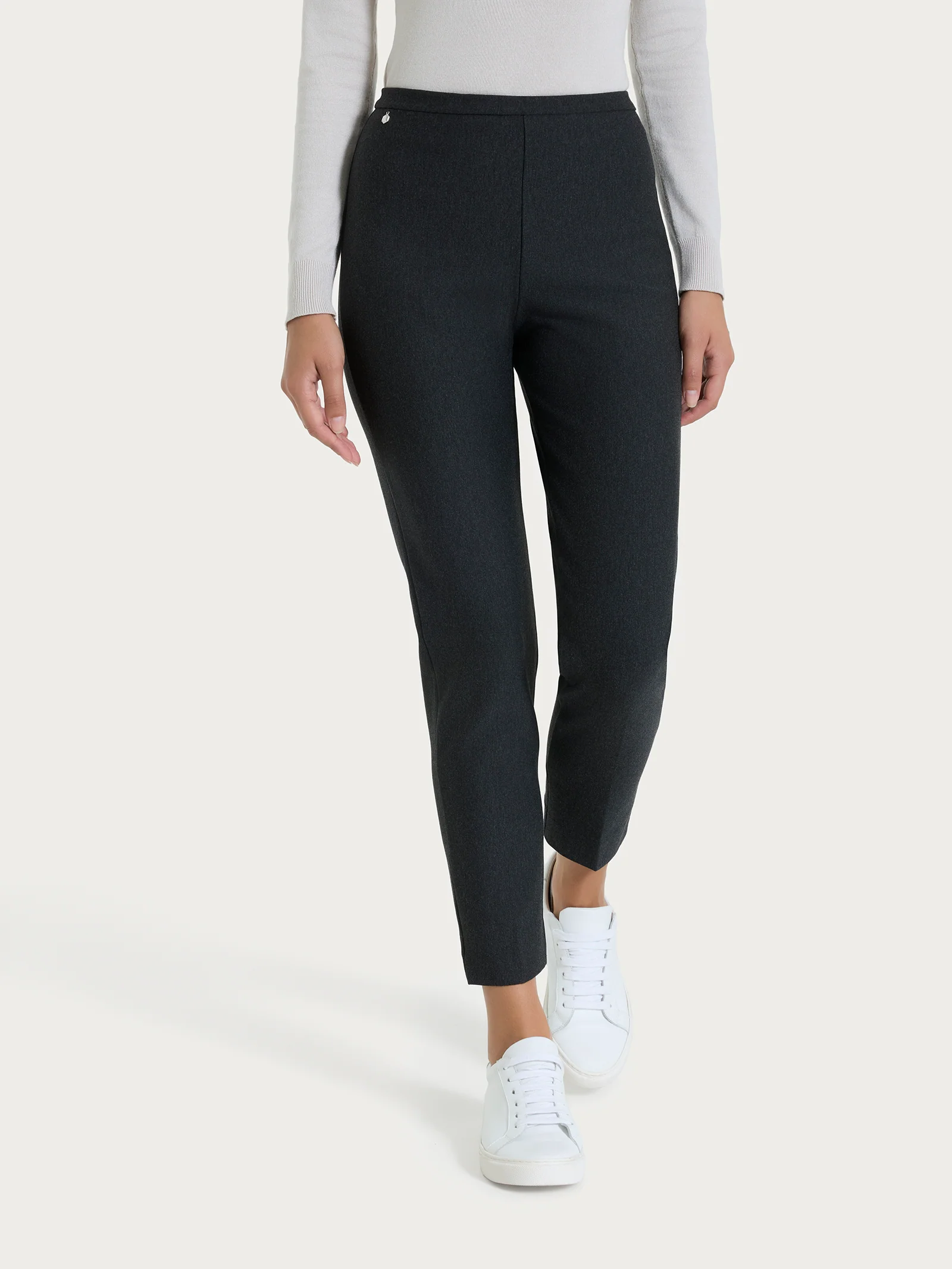Pantalone a sigaretta modellante in Compact - Oscuro Mel.