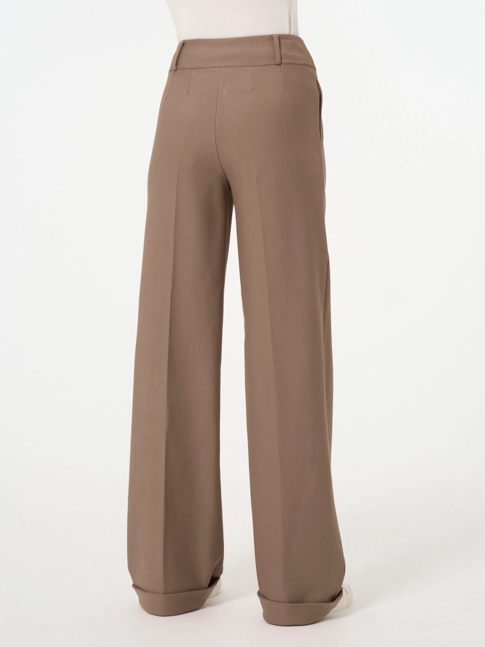 Pantalone ampio con tasche e pinces in Compact - Pine Bark - Image 2