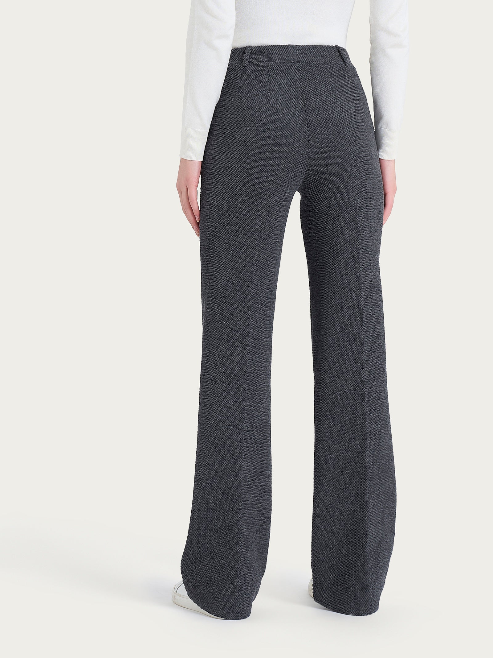Pantalone ampio con tasche in Japanese Fleece - Ardesia Mel. - Image 2