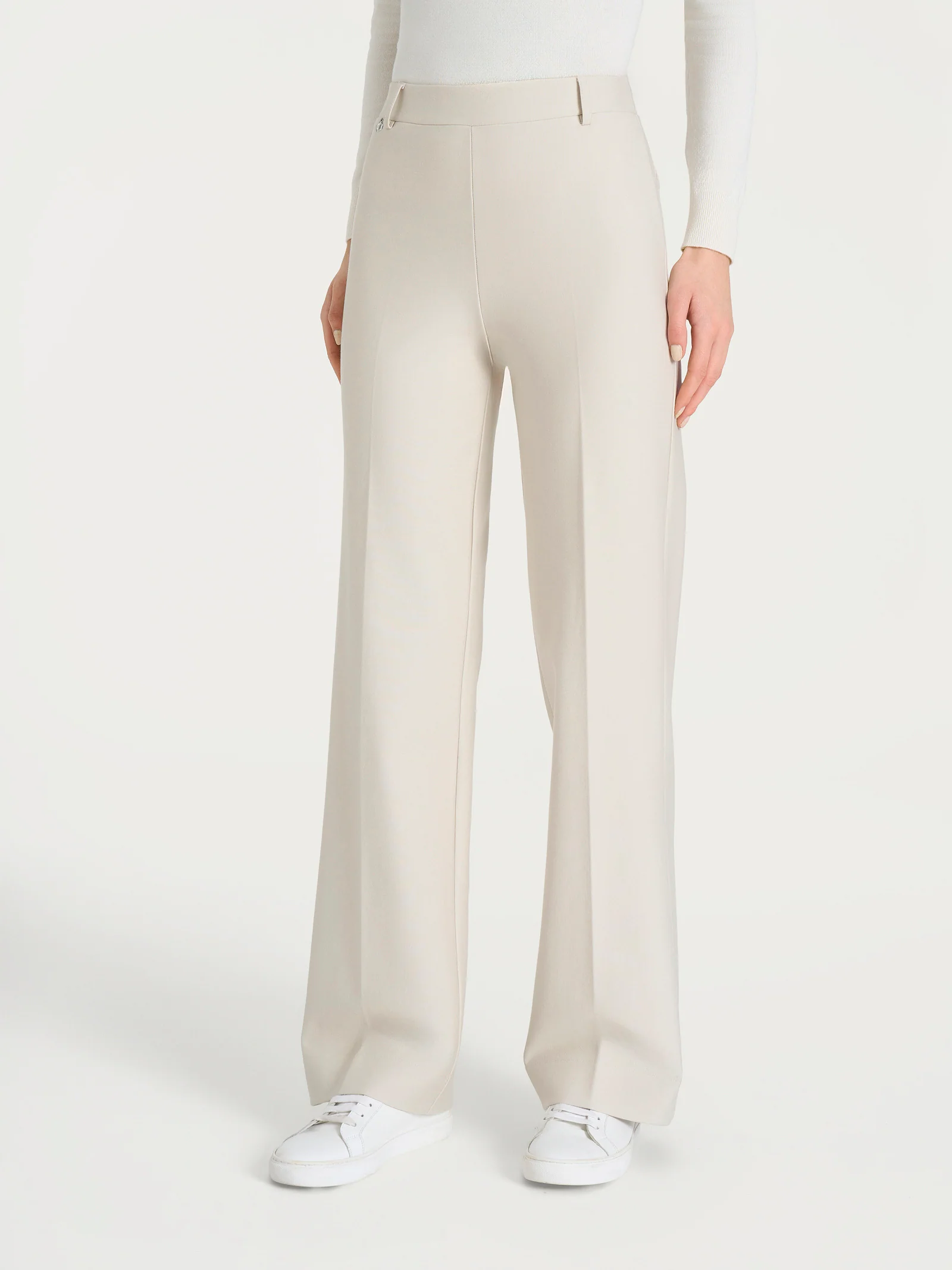 Pantalone ampio in Compact - Champignon