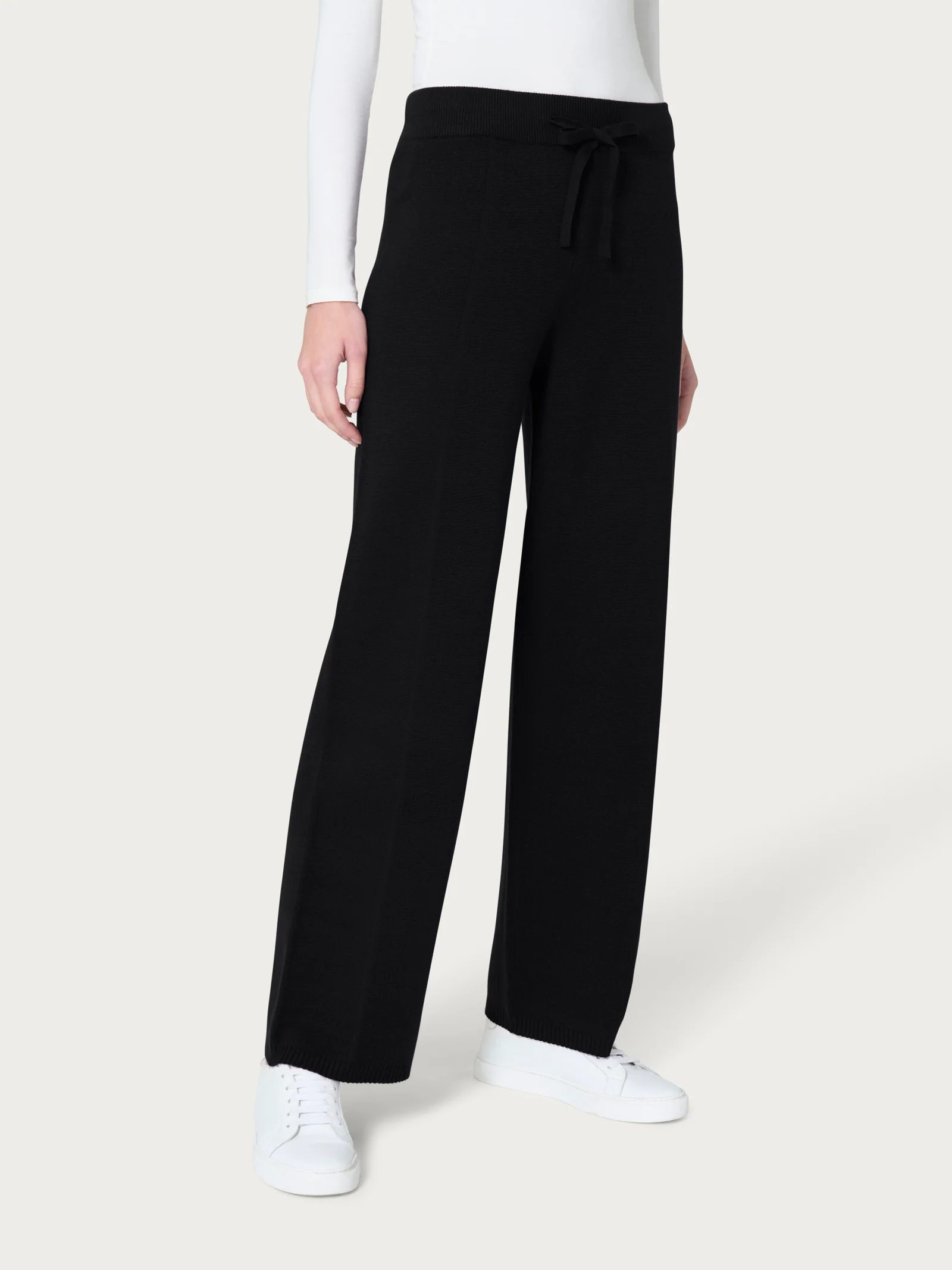 Pantalone ampio in Super Soft - Nero