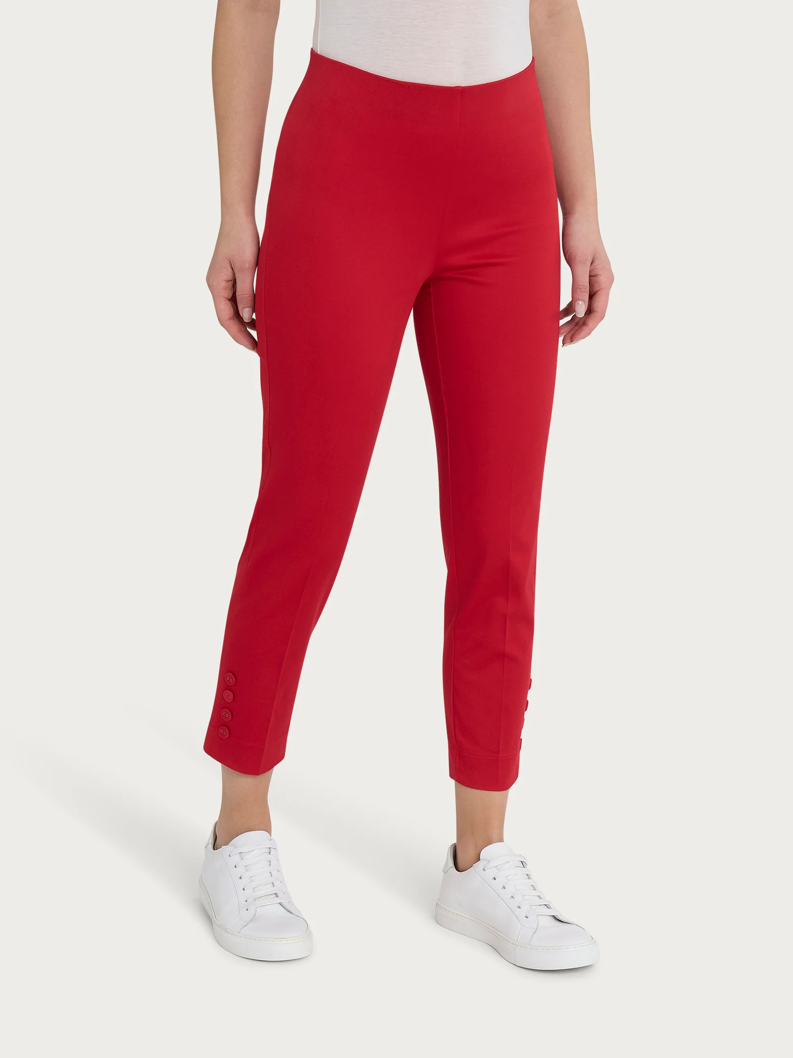Pantalone capri con bottoni in Satin Power - Salsa