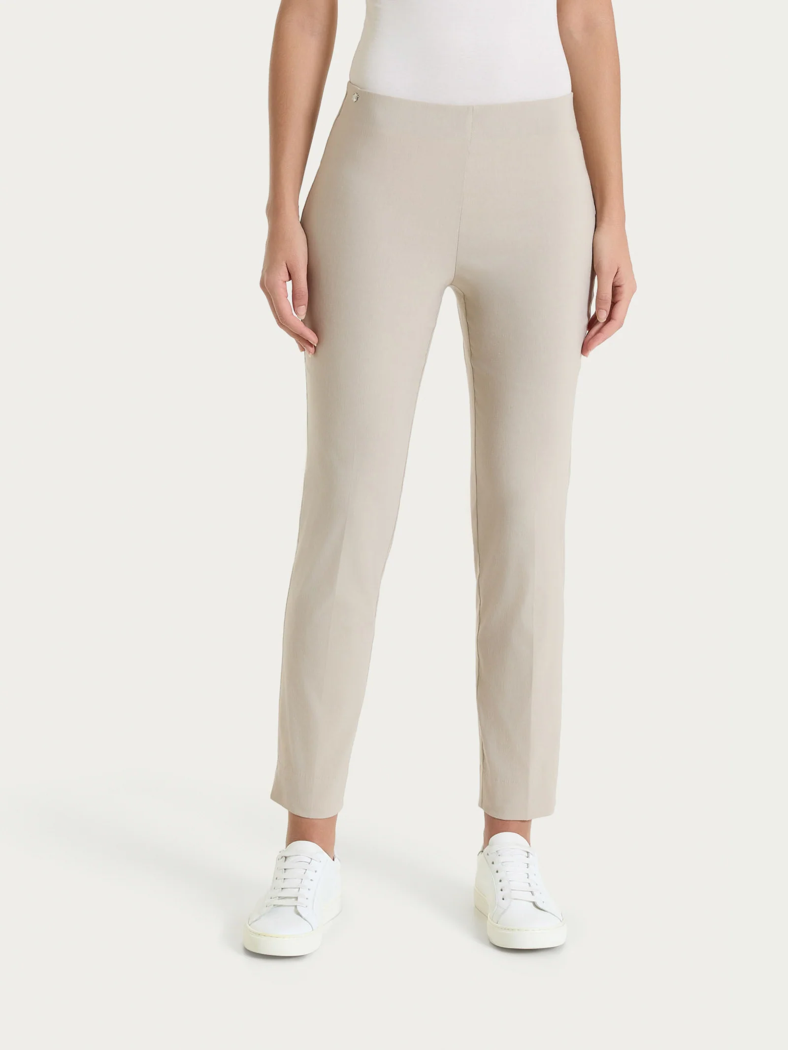 Pantalone capri con spacchetti in Linen Super Fresh - Crockery