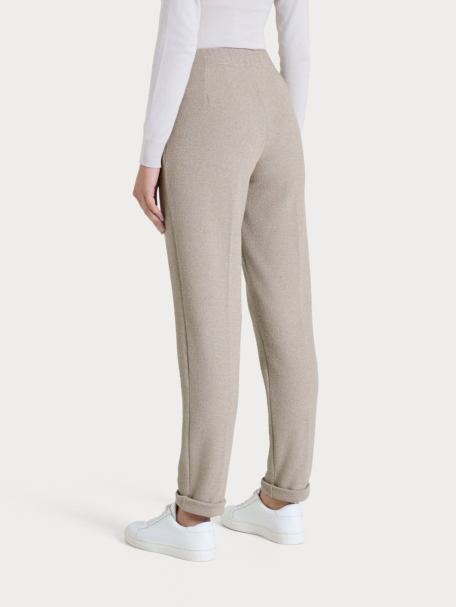 Pantalone chino slim con tasche in Japanese Fleece - String Mel. - Image 4