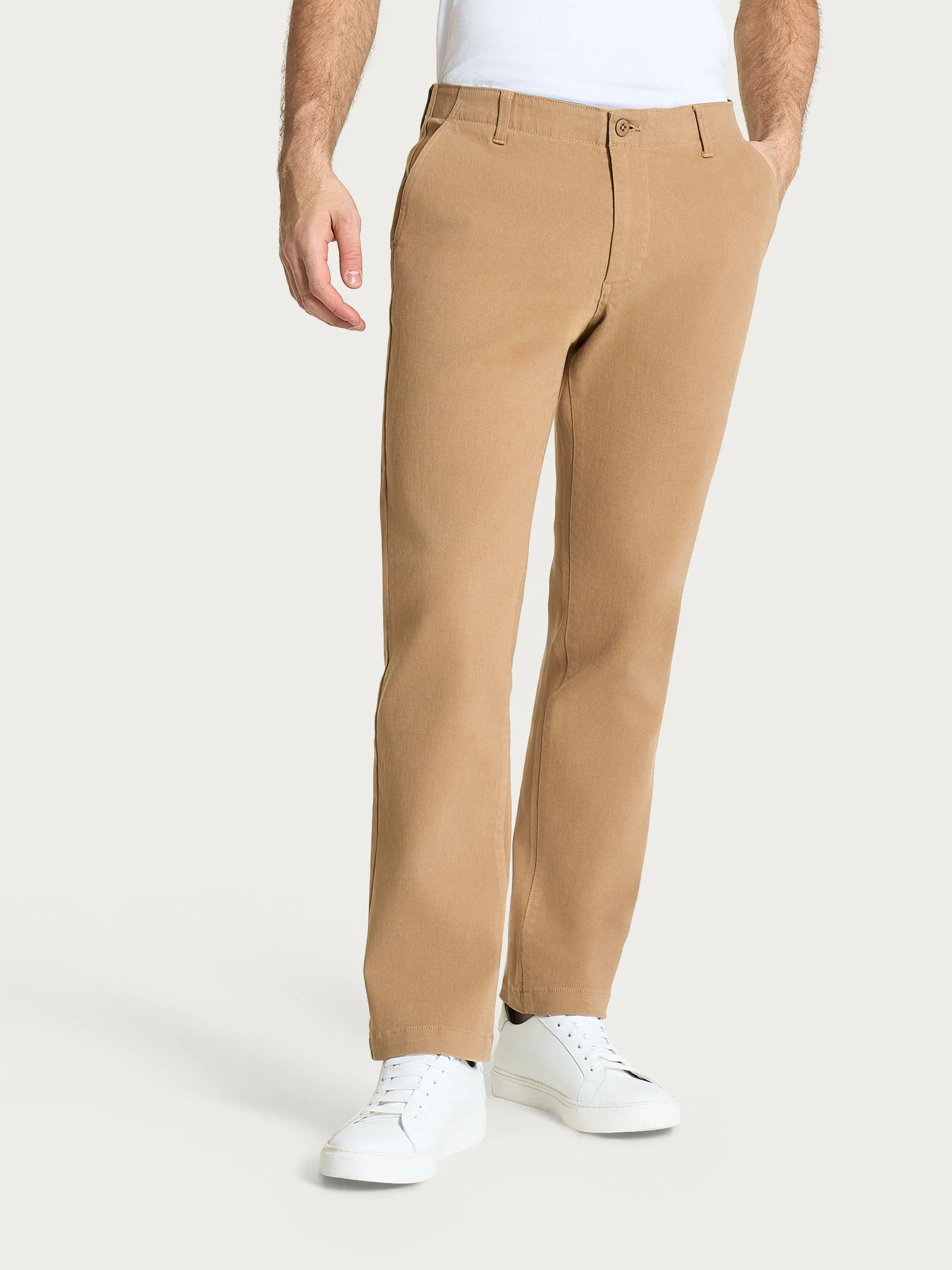 Pantalone con tasche america in Raw Twill di Cotone - Tiger's Eye