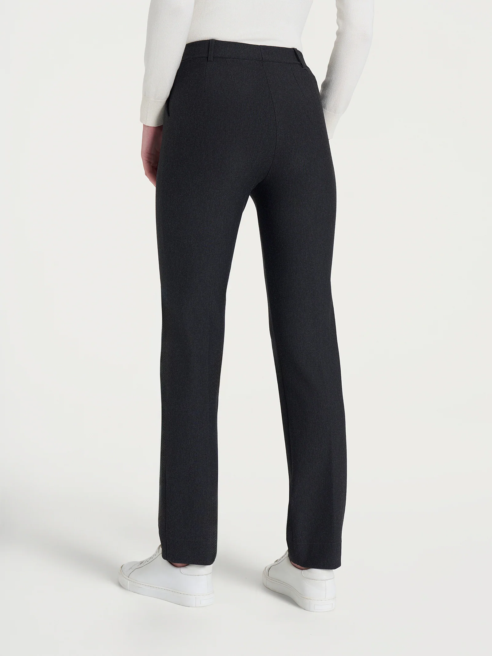 Pantalone dritto con tasche in Compact - Oscuro Mel. - Image 2