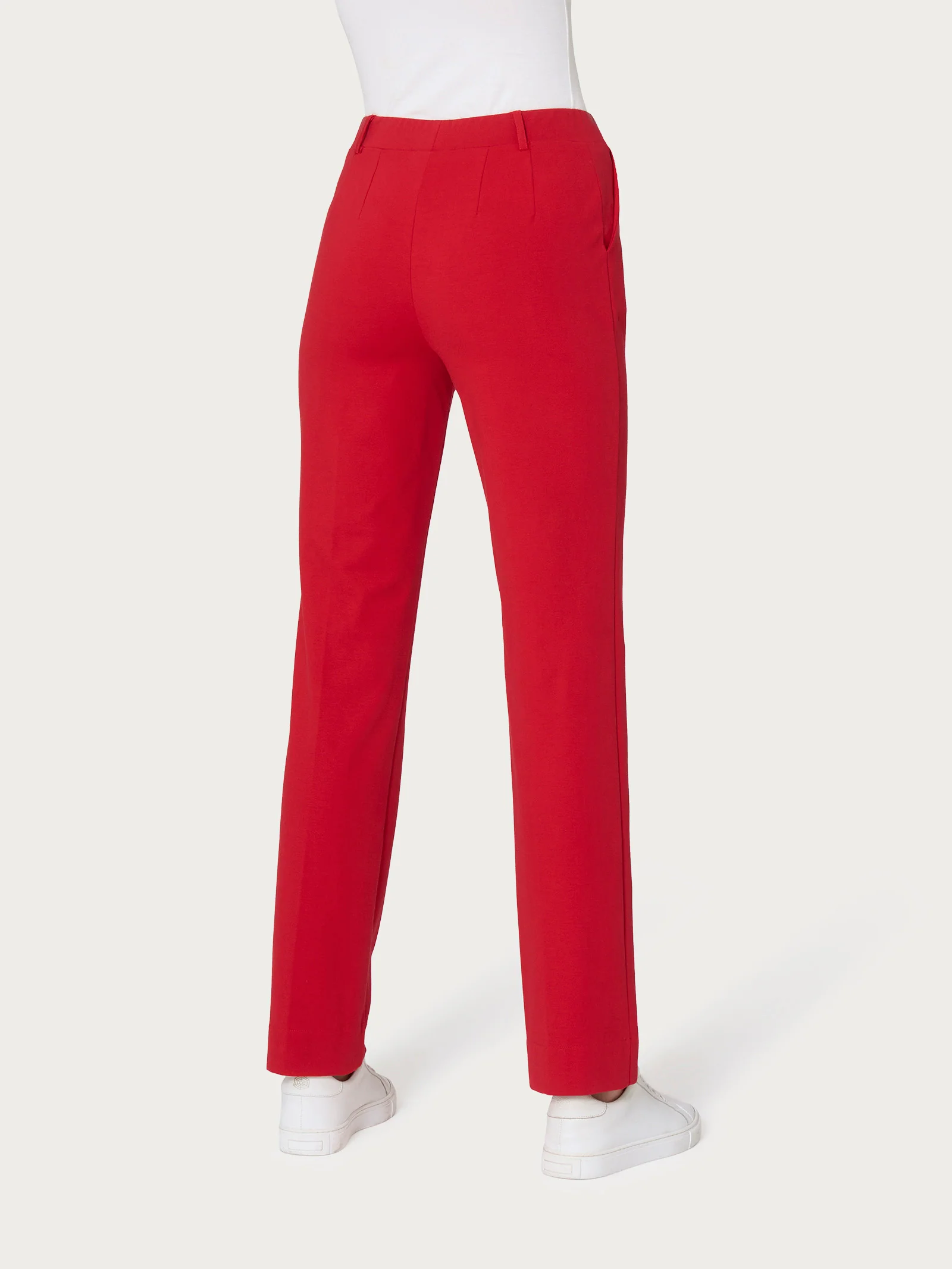 Pantalone dritto con tasche in Compact Light - Salsa - Image 2