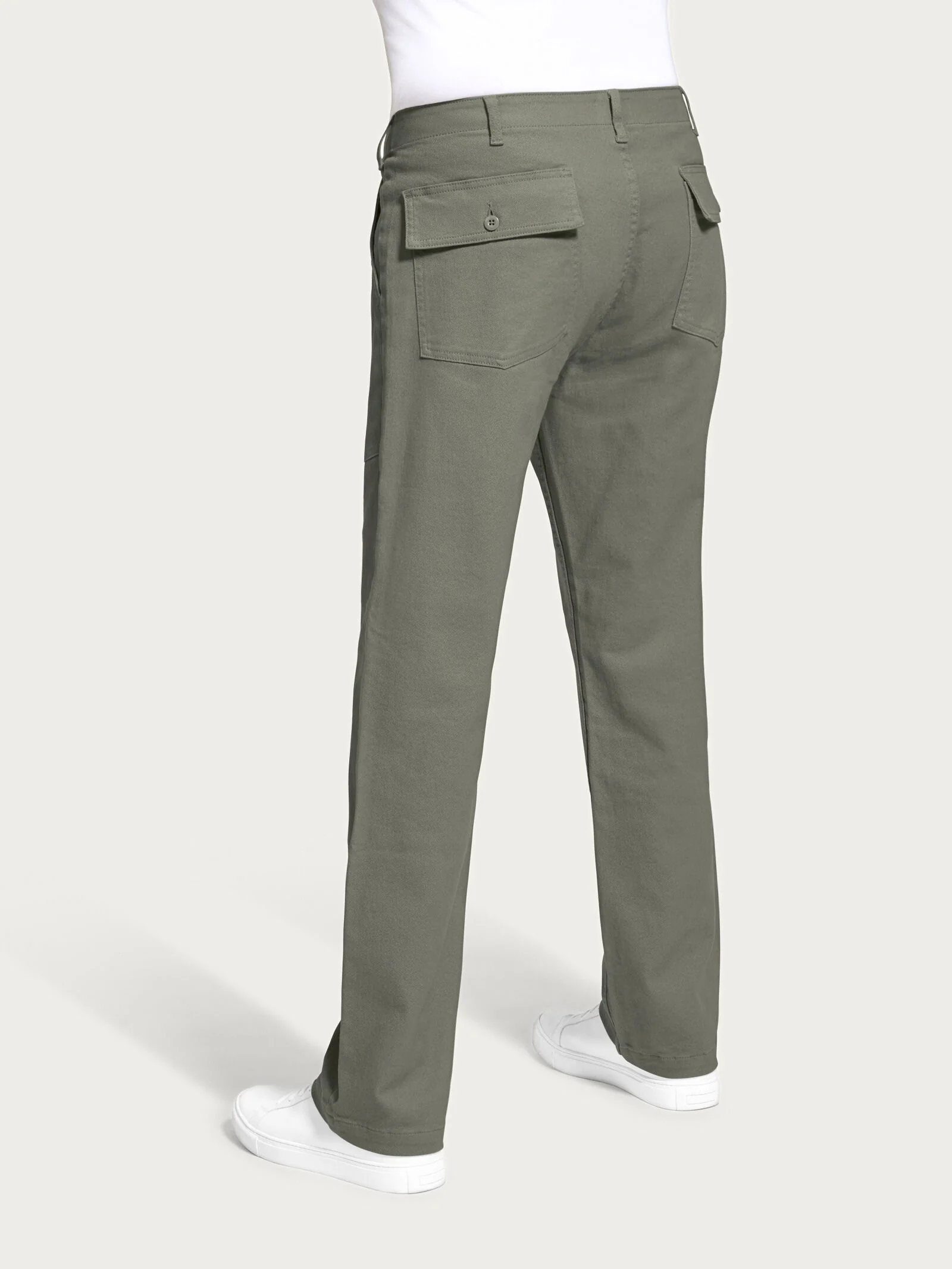 Pantalone Explorer in Raw Twill di Cotone - Deep Lichen Green - Image 2
