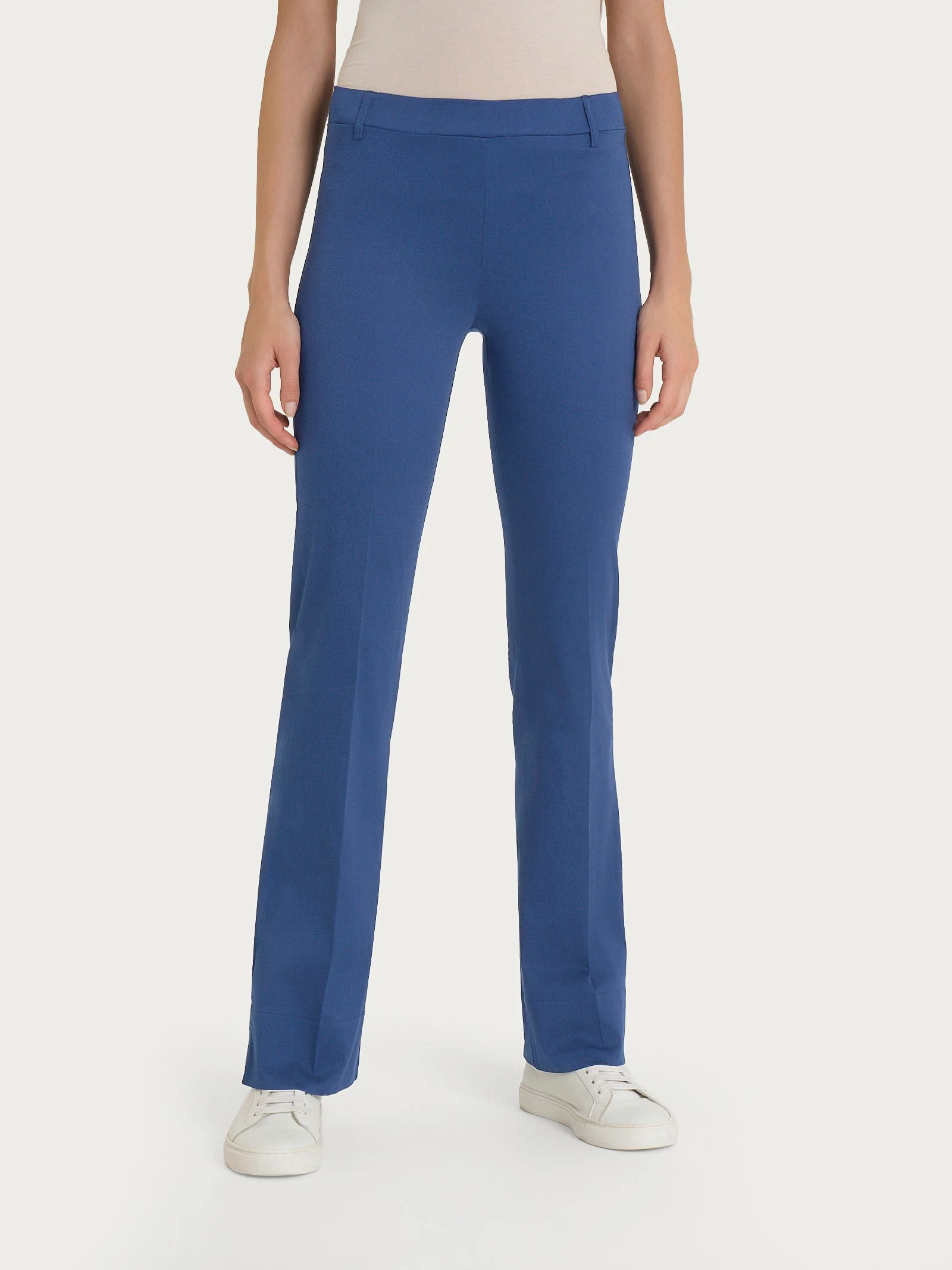 Pantalone flare con spacchetti in Satin Power - Oceana