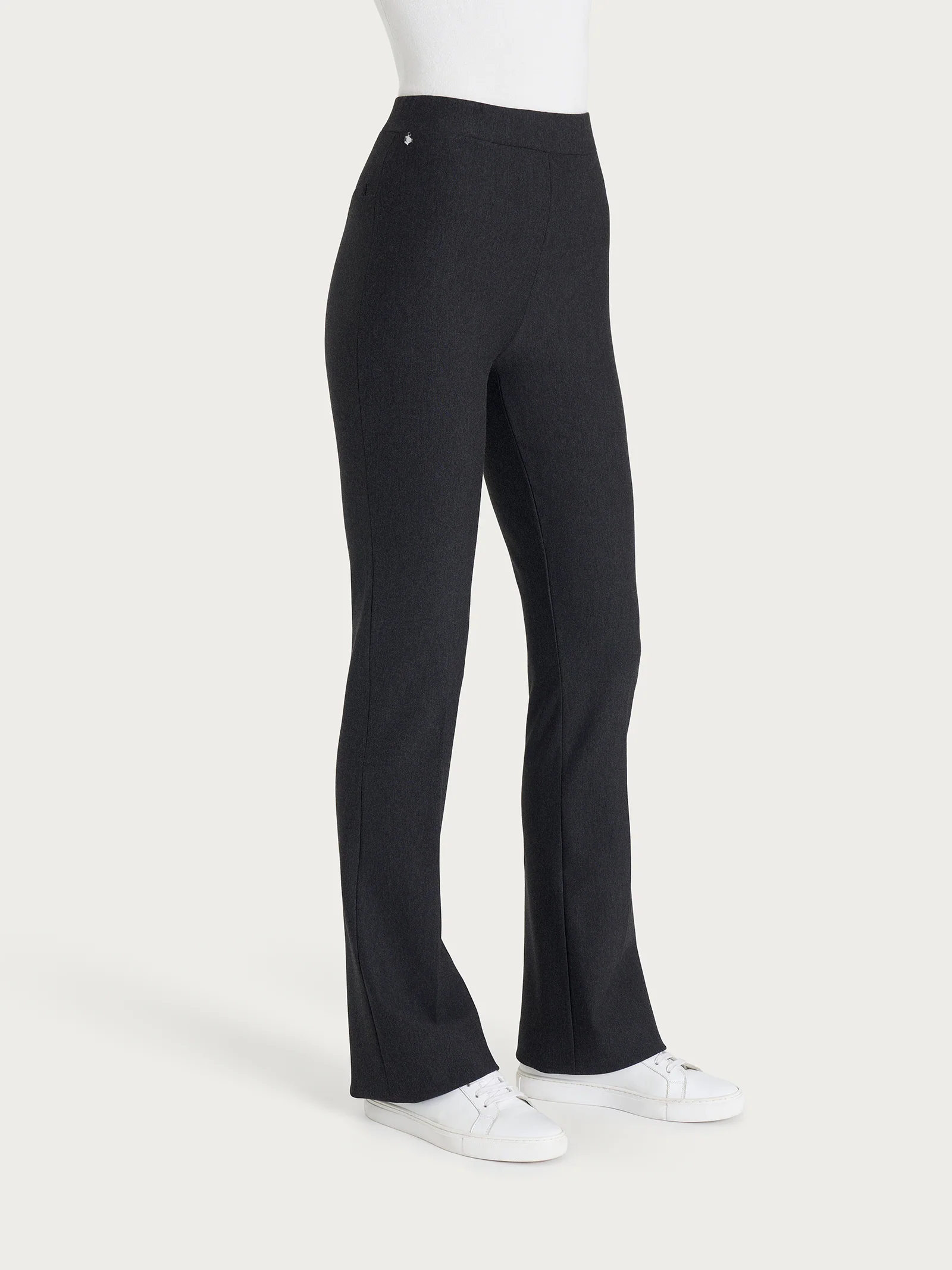 Pantalone flare in tessuto Compact - Oscuro Mel.