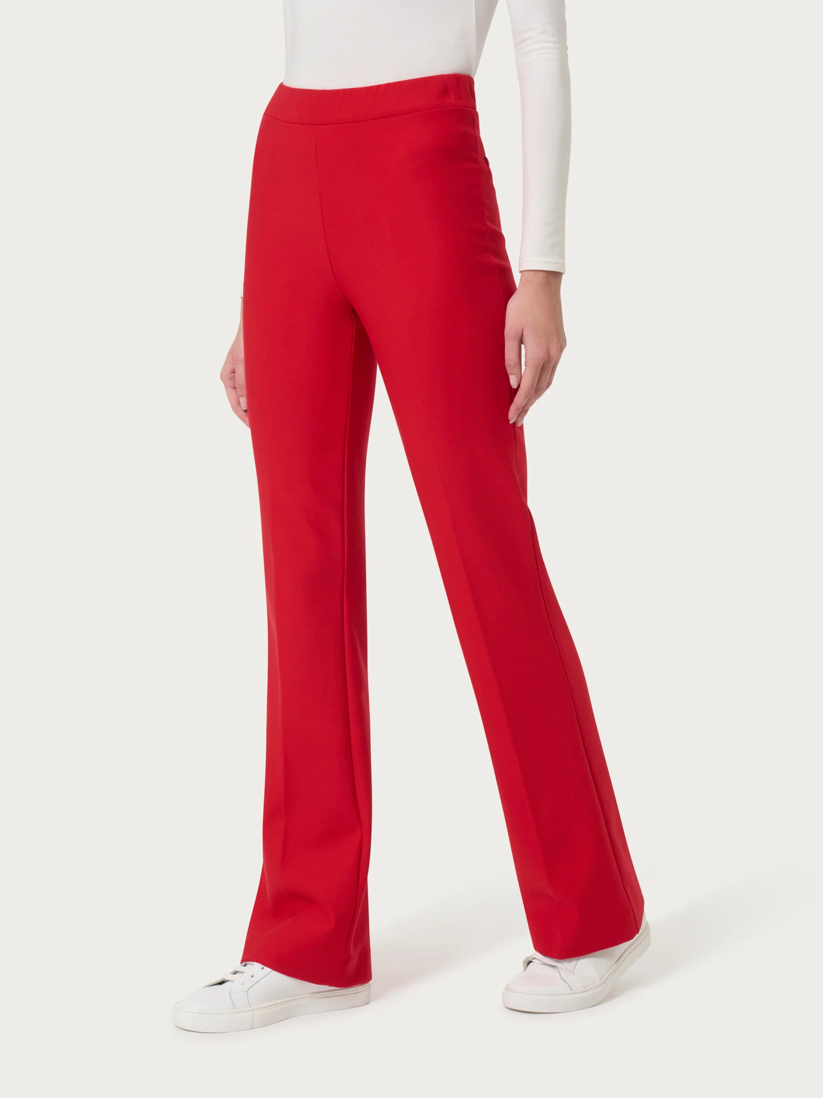 Pantalone flare in tessuto Compact - Salsa