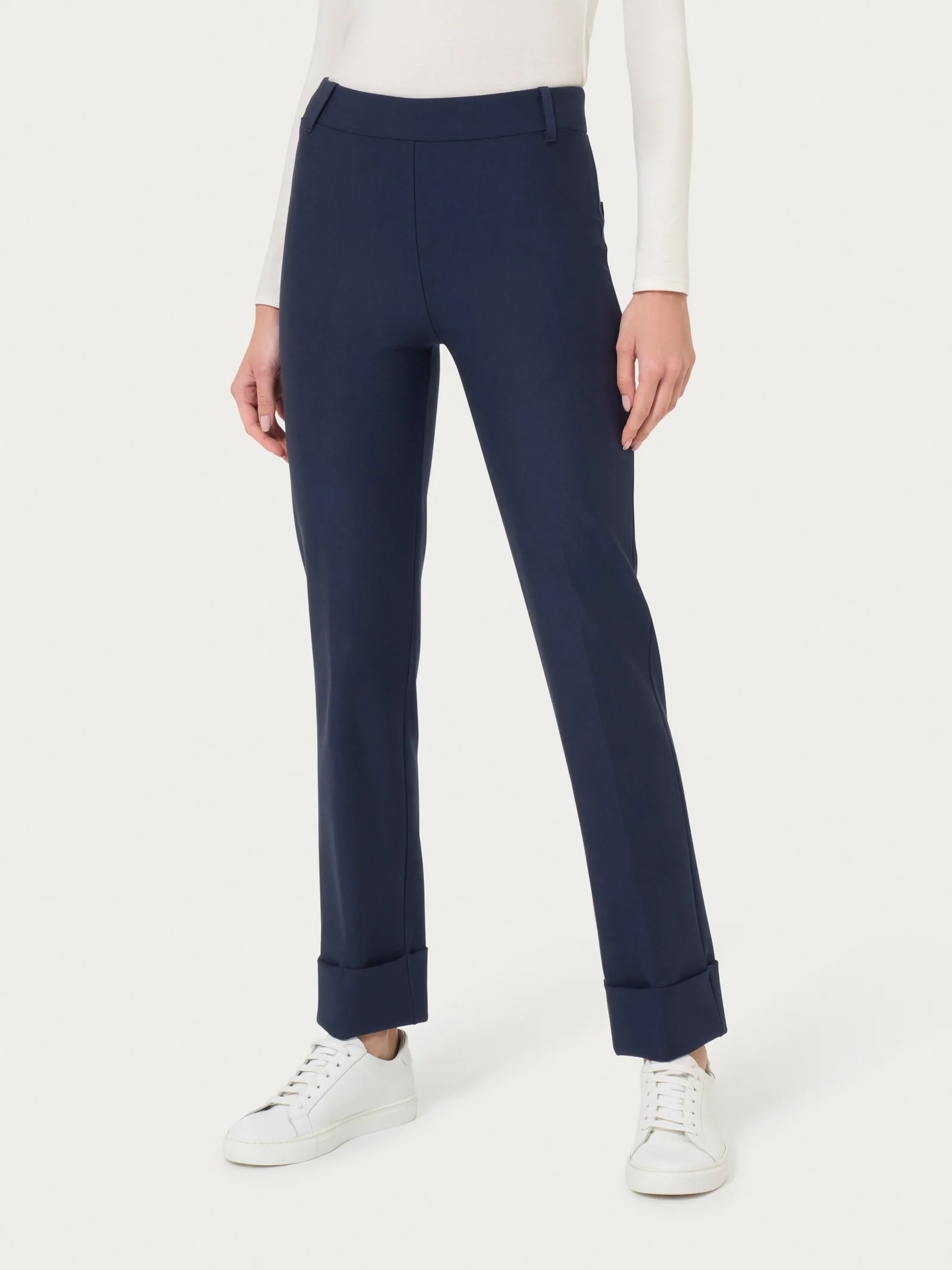 Pantalone slim dritto in Compact - Persia