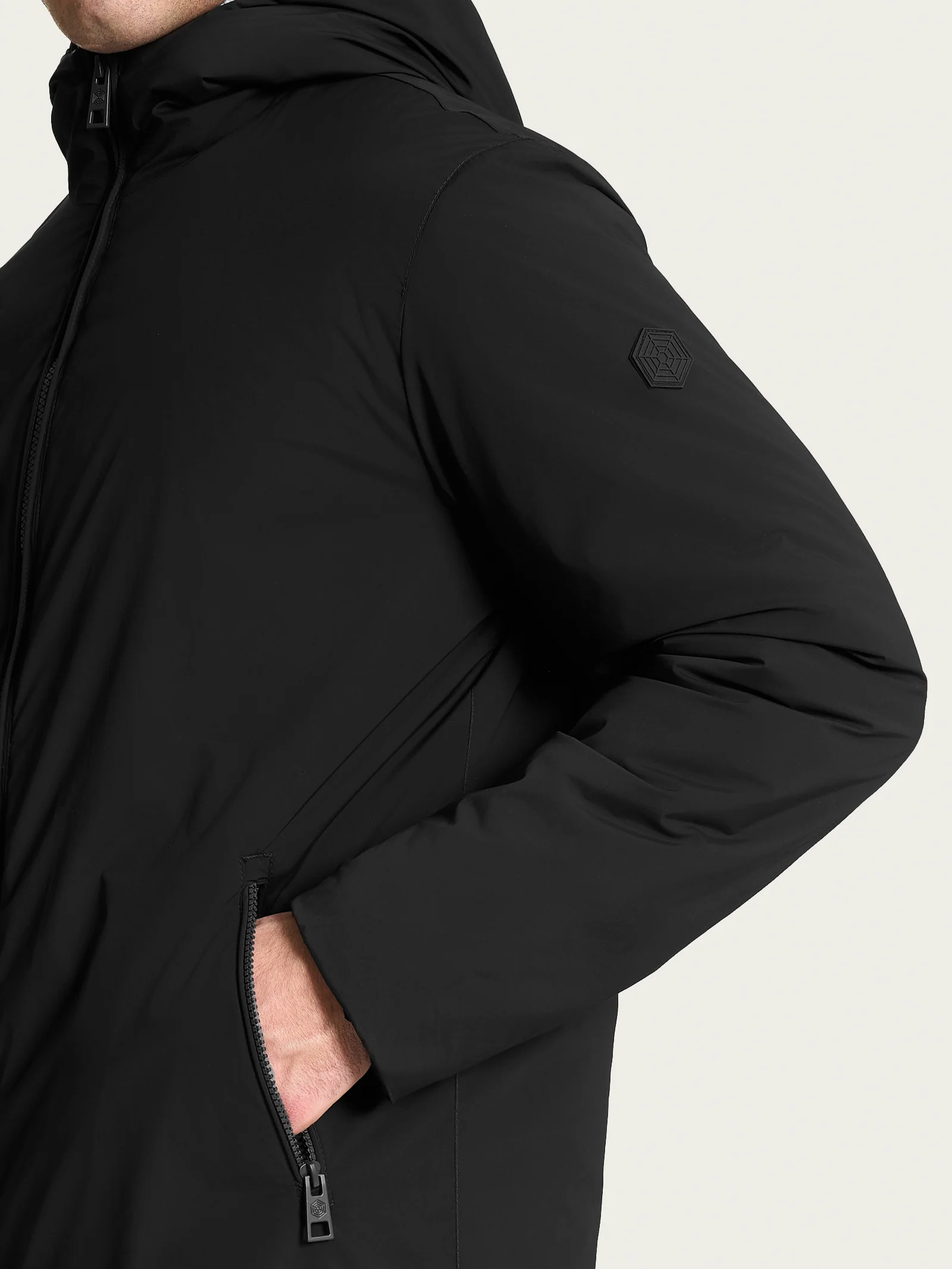 Piumerino Parka in lana con cappuccio - Nero - Image 4