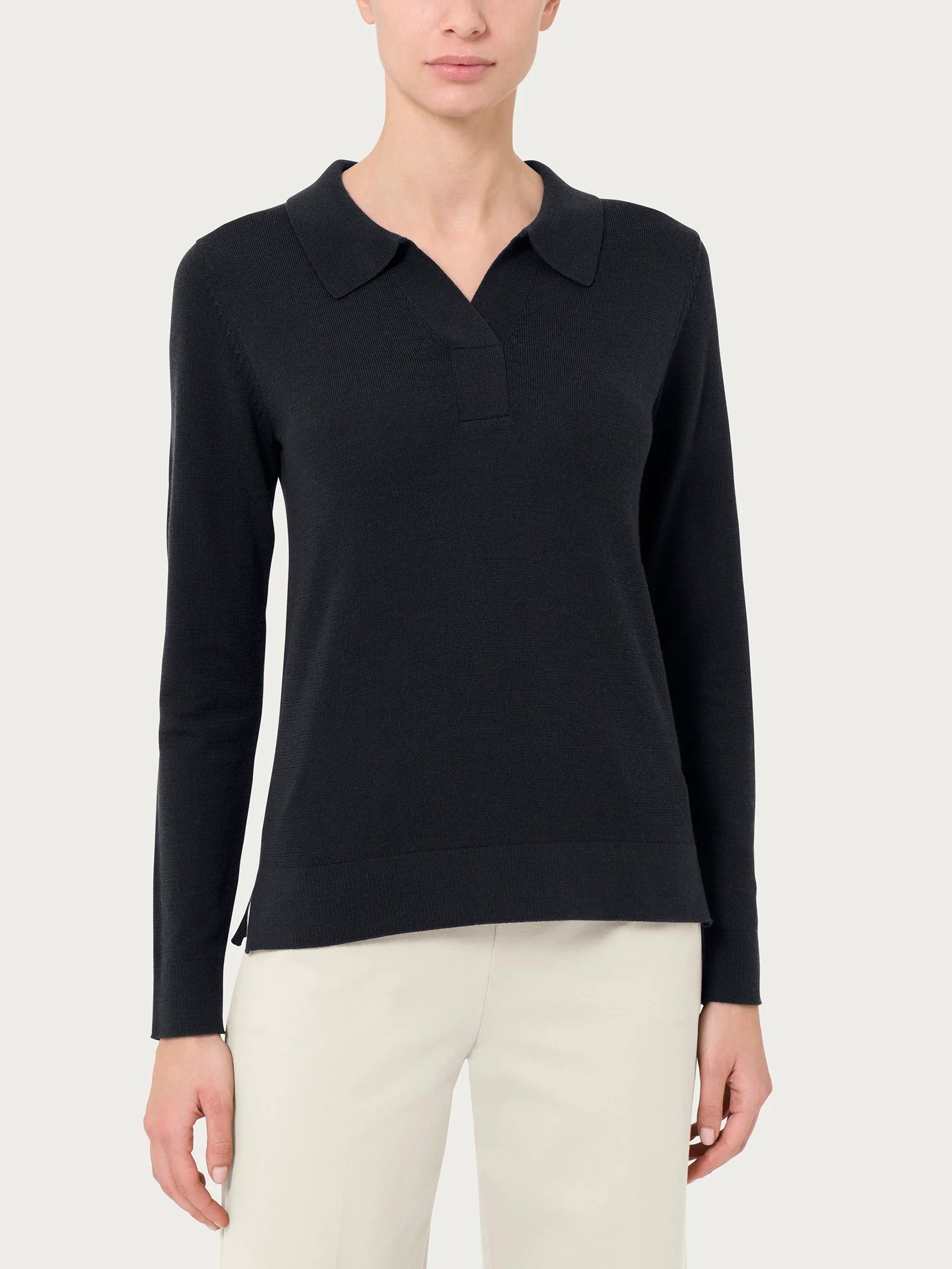 Polo in Merino Soft - Nero
