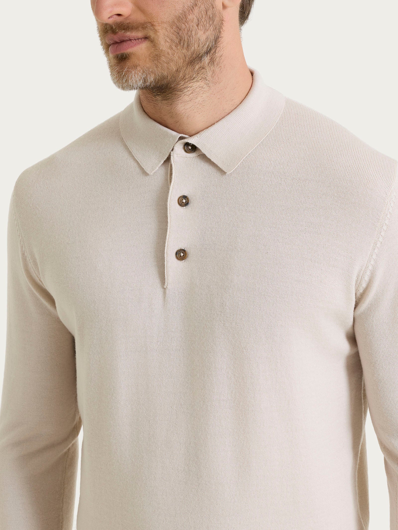 Polo in Merino Soft - Colony Blue - Image 3