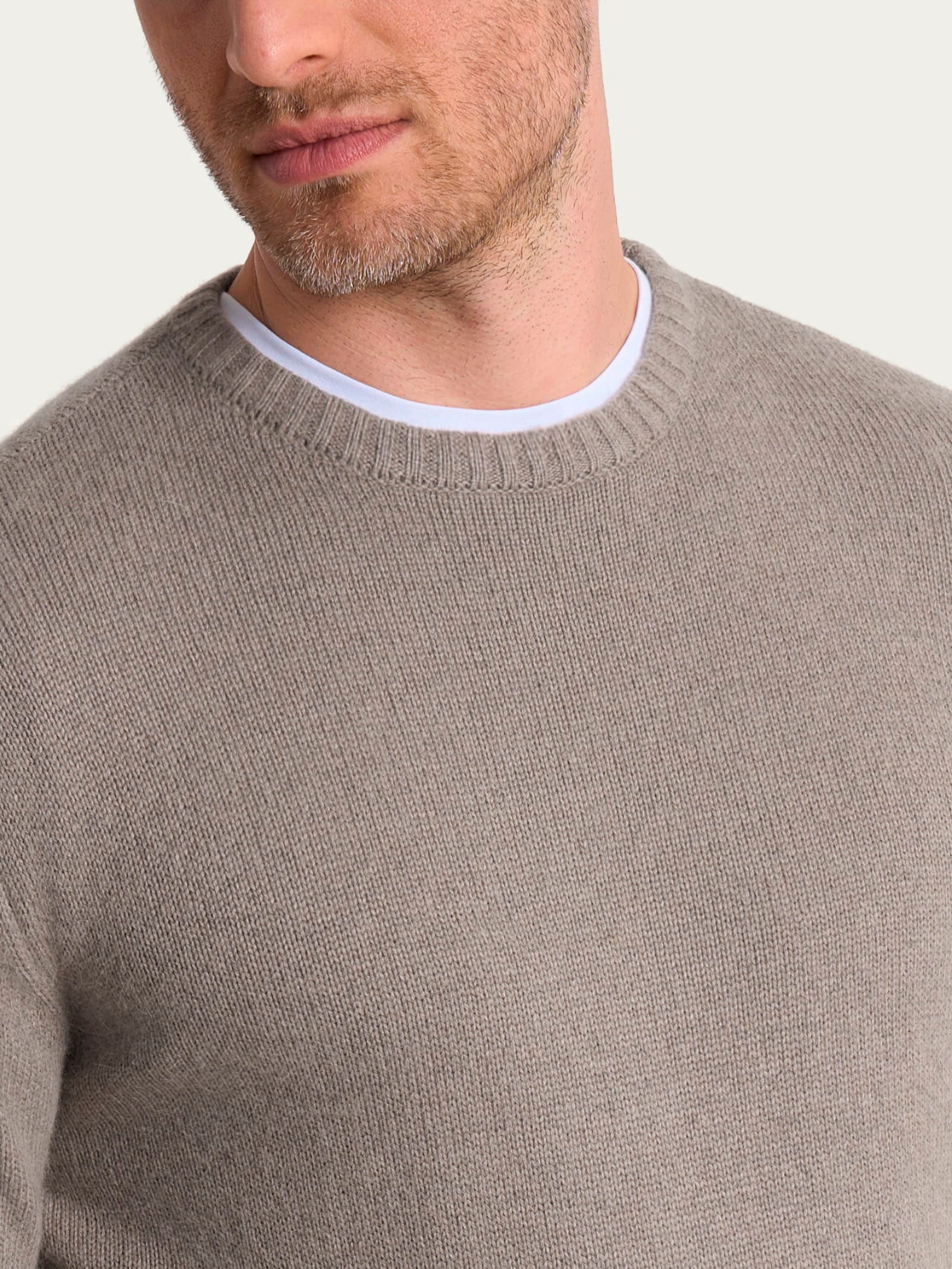 Pull girocollo in Natural Soft - Glace' Mel. - Image 3