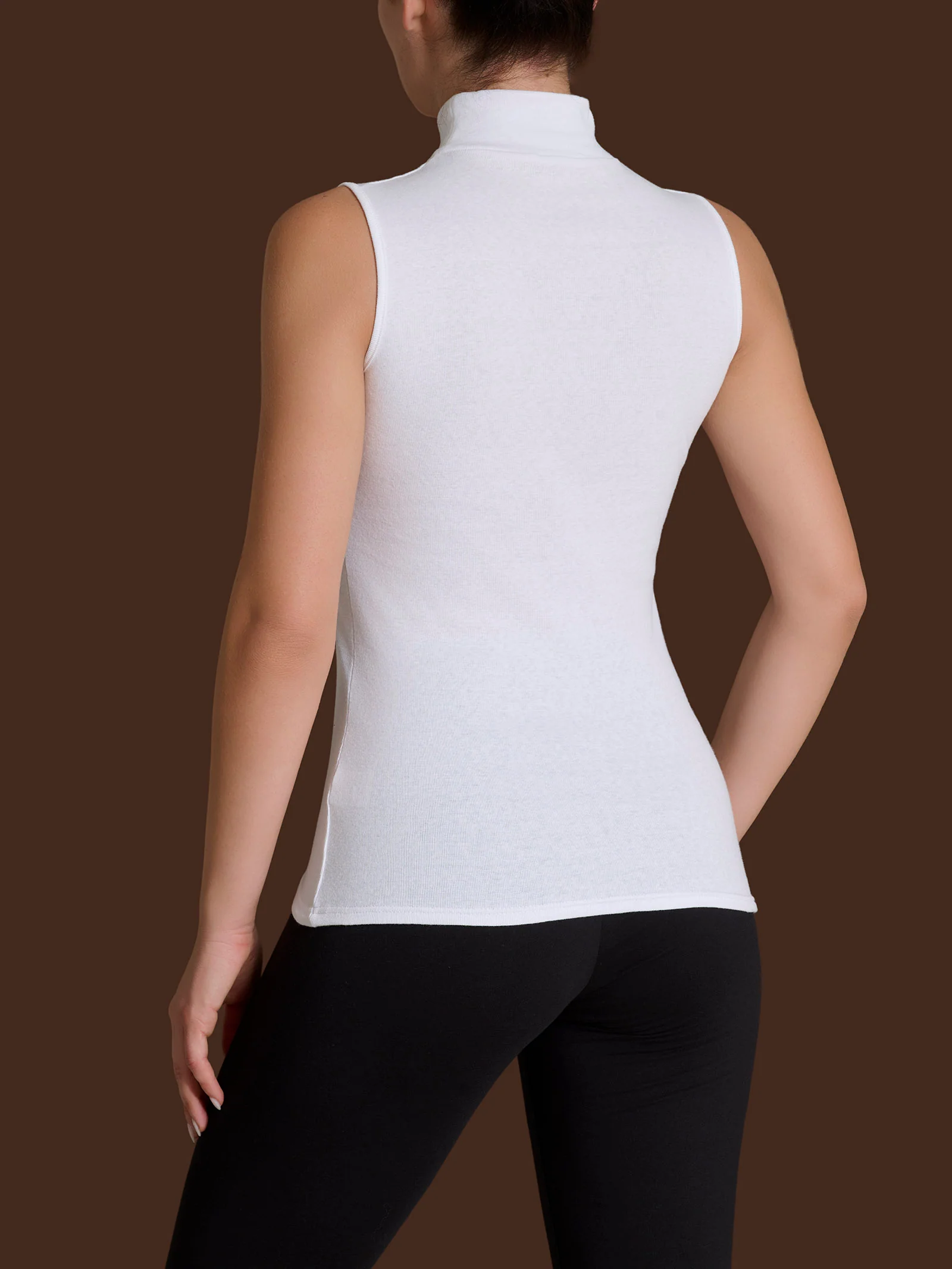 Smanicato a collo alto in Thermo Cotton - Vapore Mel. - Image 3