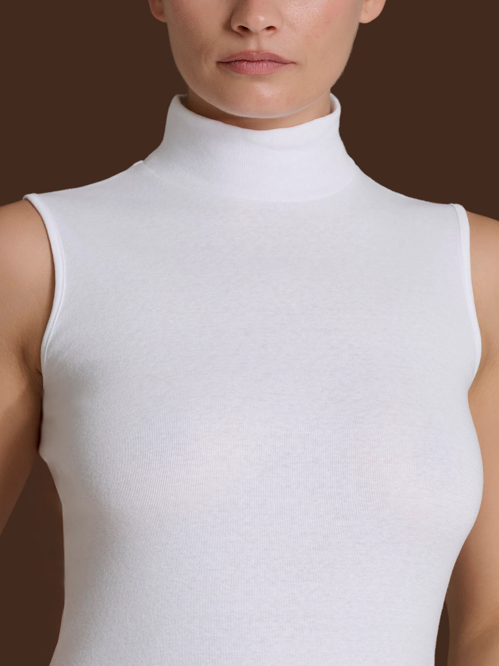 Smanicato a collo alto in Thermo Cotton - Corda - Image 4