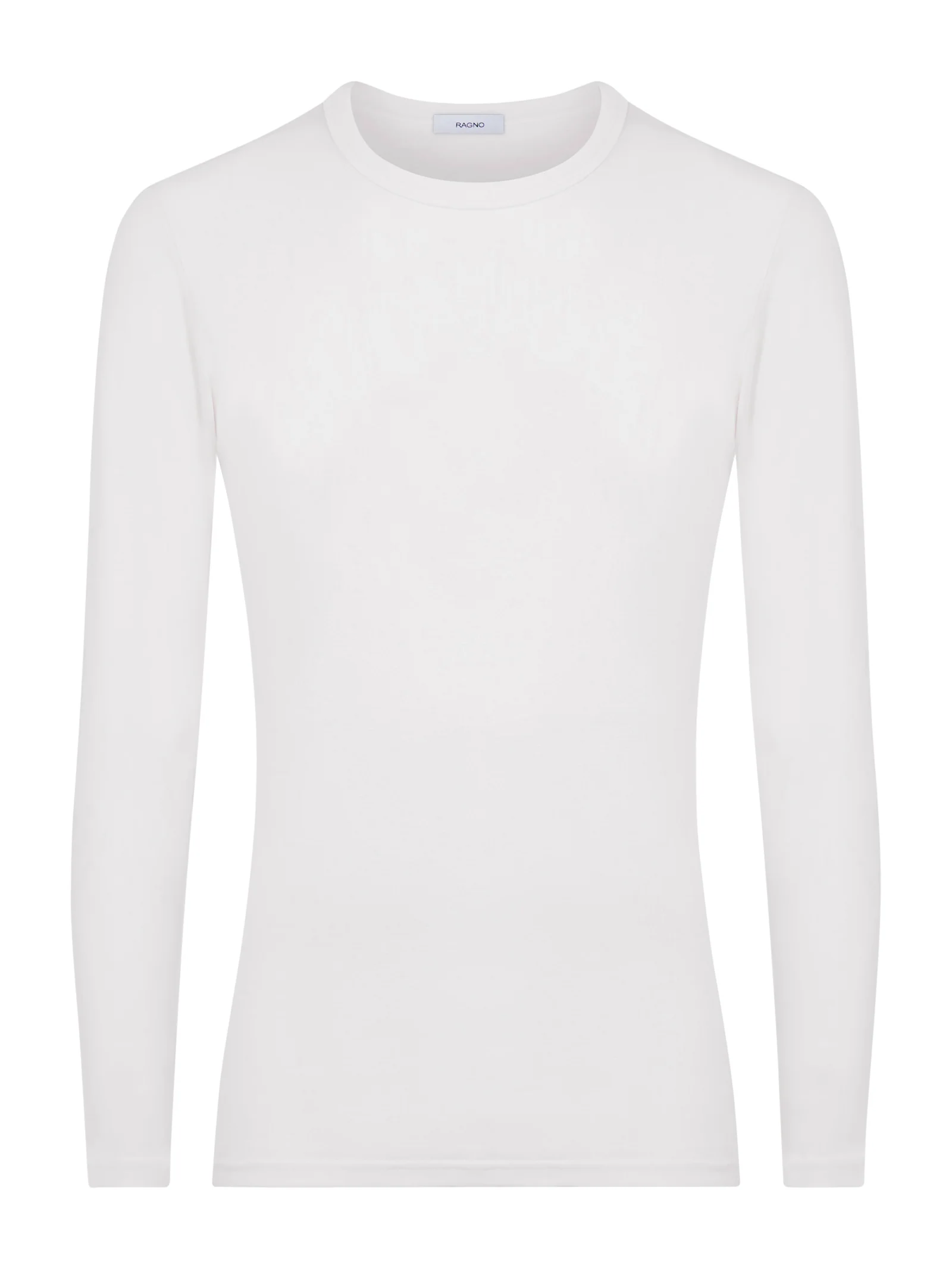 Thermo Cotton - Maglietta girocollo a manica lunga in caldo cotone - Bianco