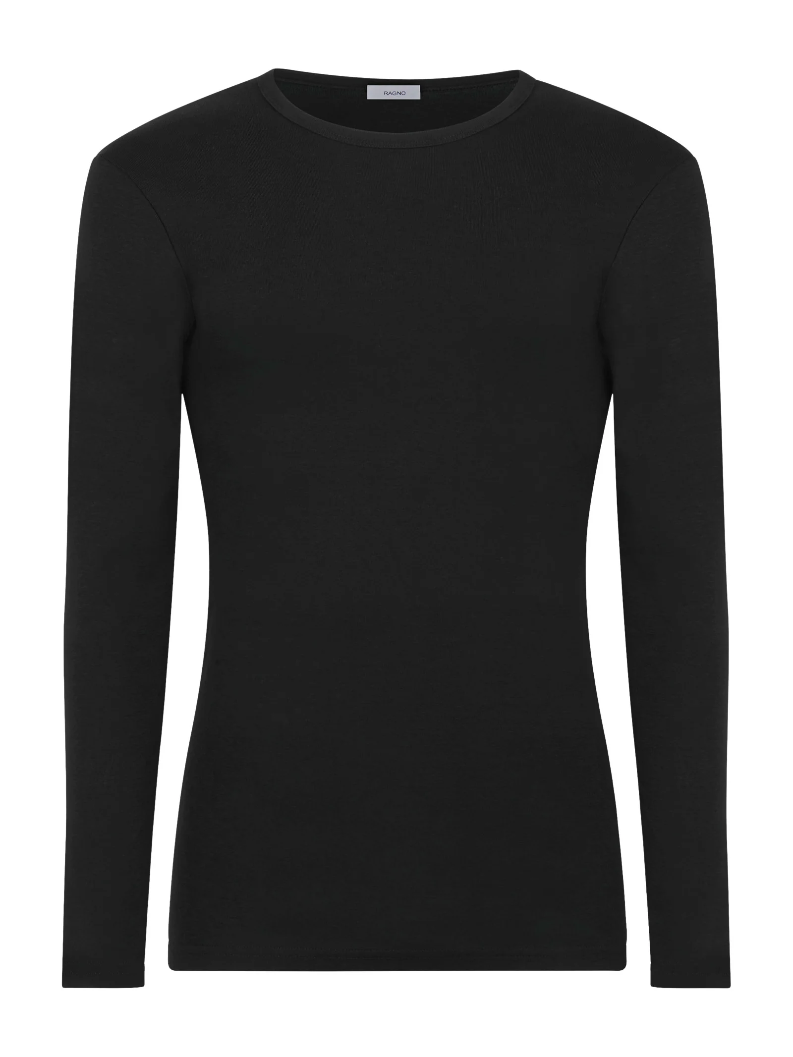 Thermo Cotton - Maglietta girocollo a manica lunga in caldo cotone - Nero