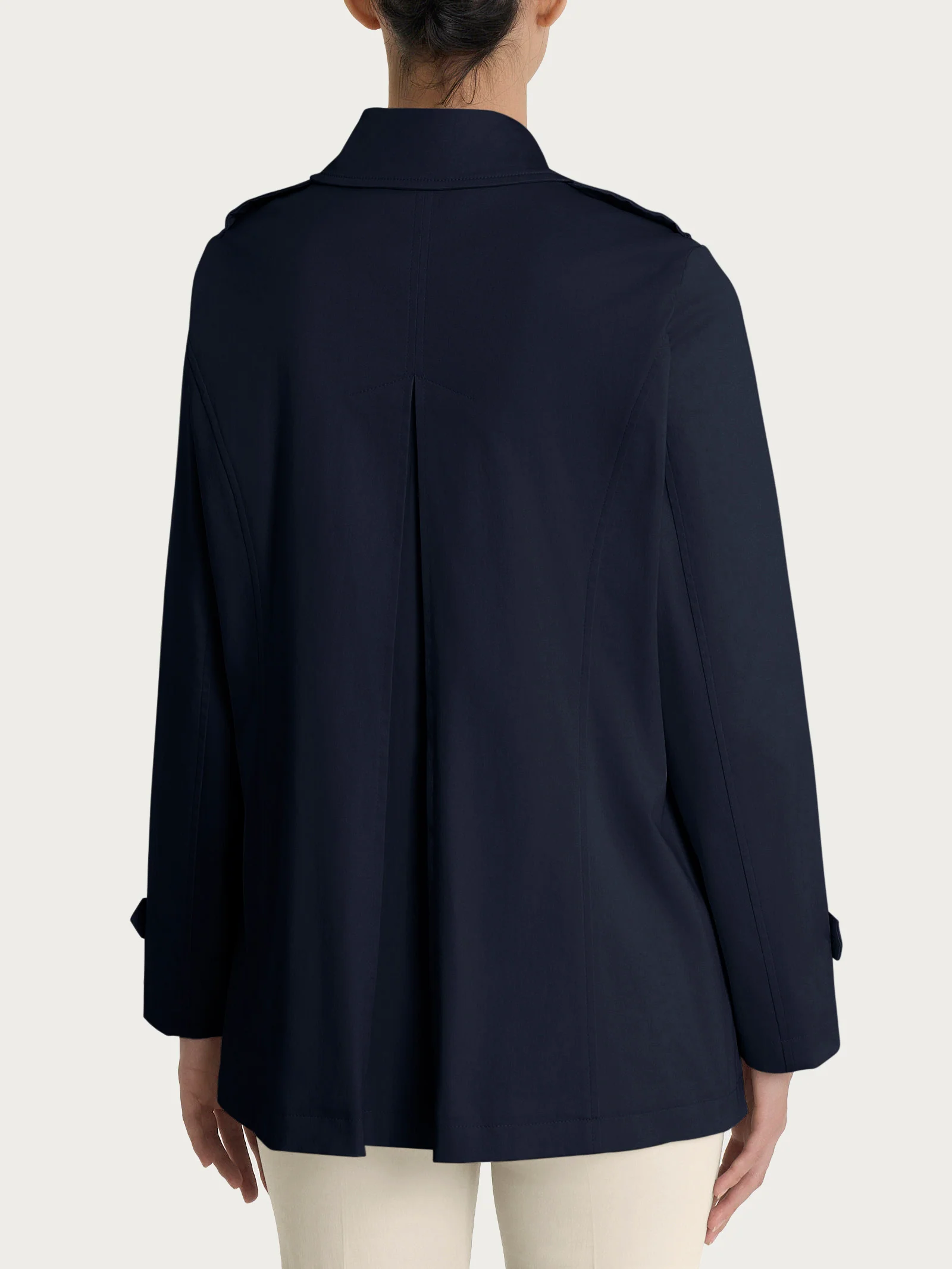 Trench in Satin Power WR - Bleu - Image 2