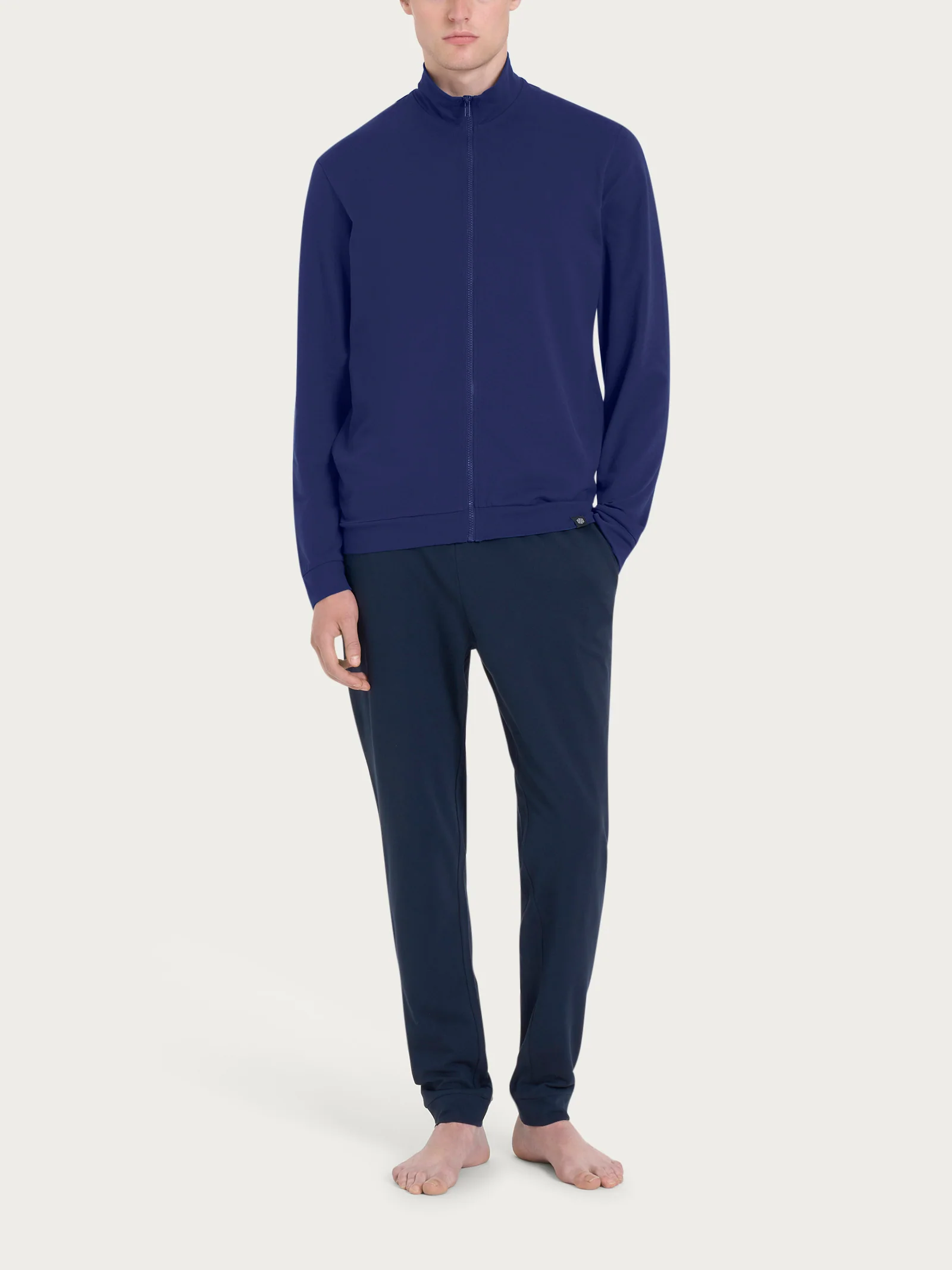 Tuta aperta in Eco Cotton Piquet Stretch - Fant. Blueberry