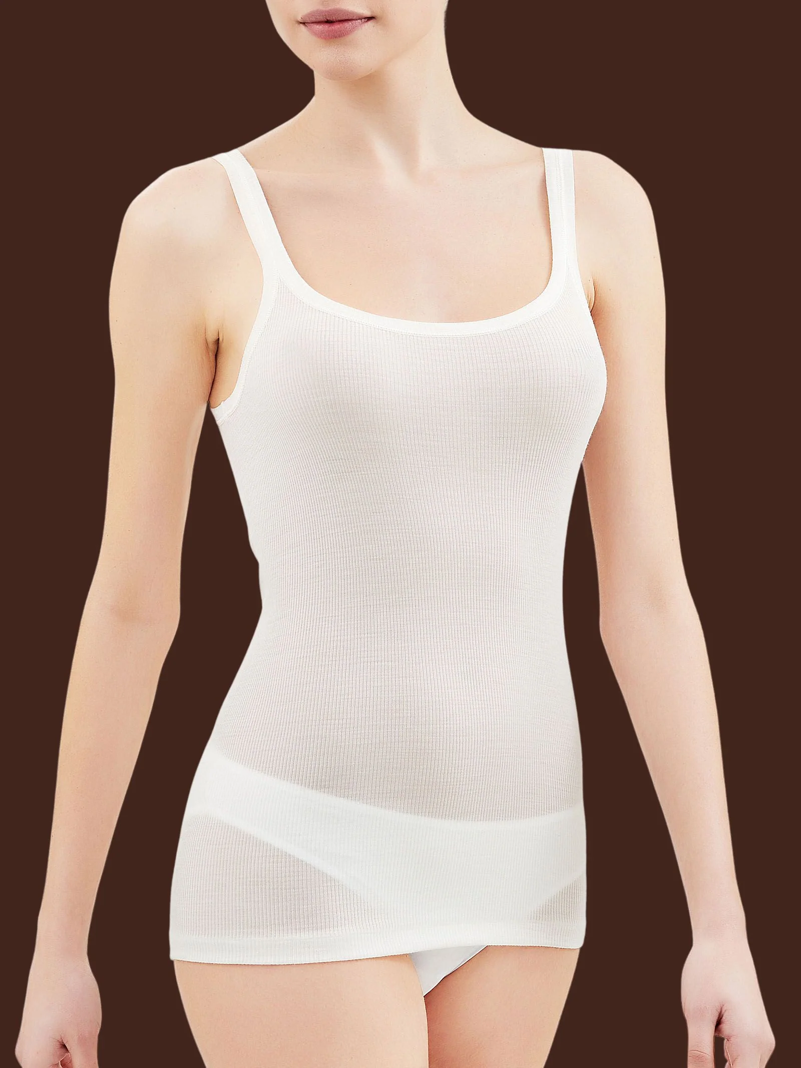 Wonderwool - Top in costina di lana ultrafine - Blu/Navy - Image 2
